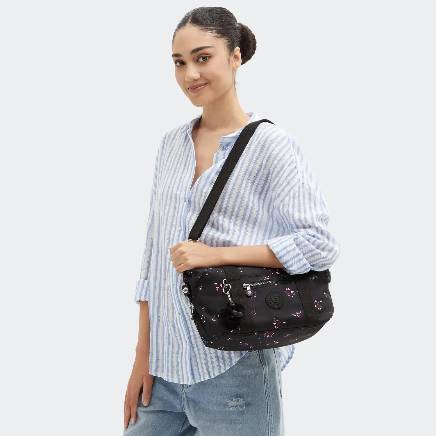 Kipling Art Mini schoudertas Night Flower verstelbaar