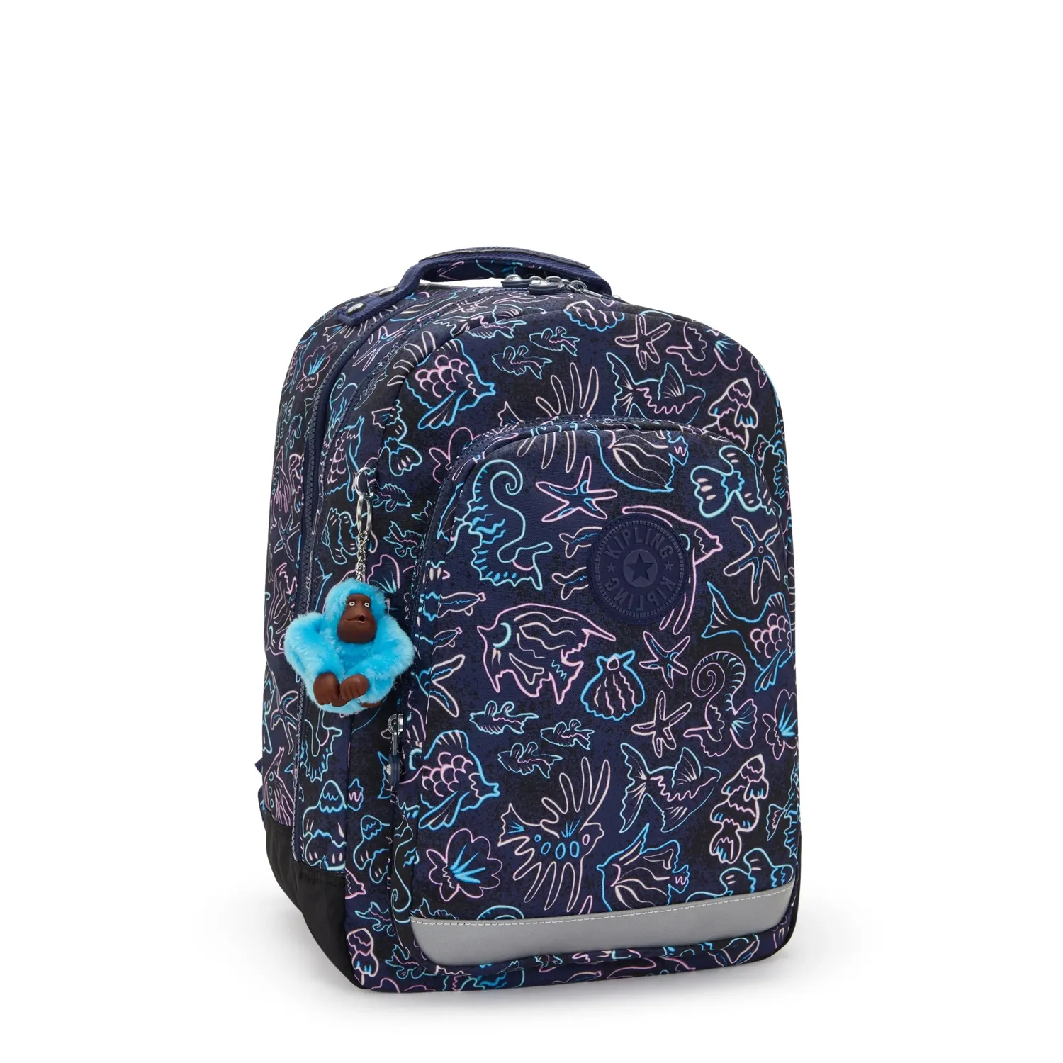 Kipling Class Room rugzak Groot Disco Fish met laptopvak
