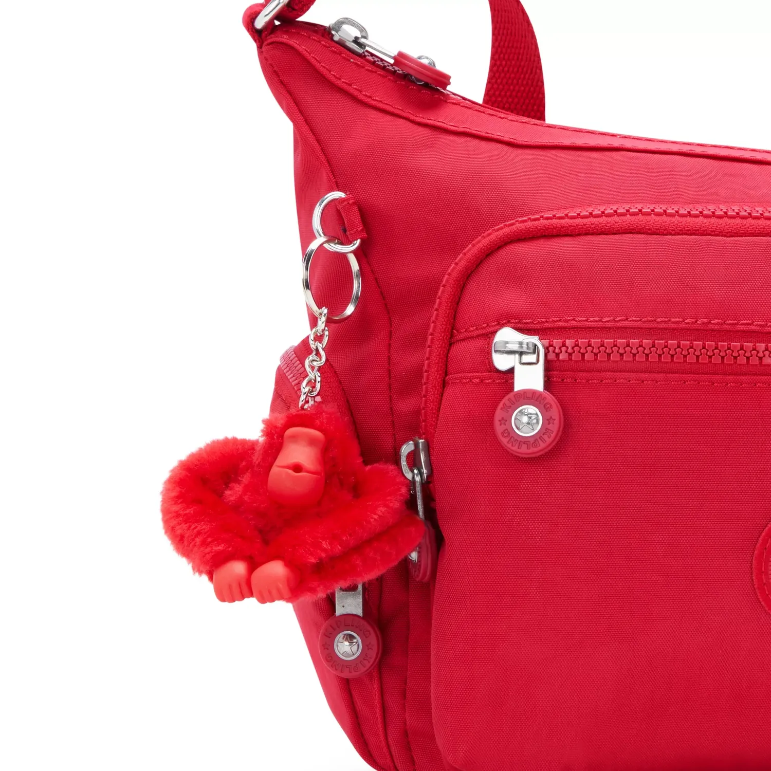 Kipling Gabbie S schoudertas Red Rouge klein nylon
