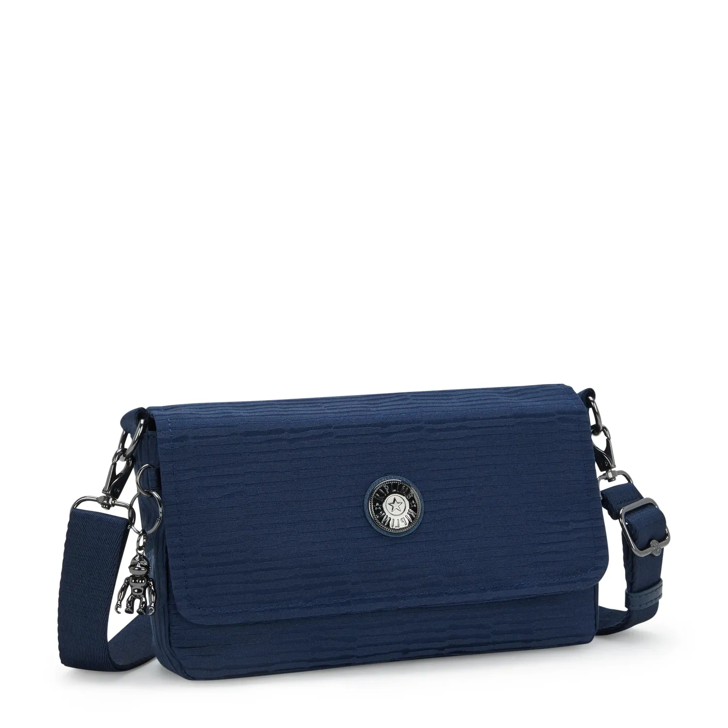 Kipling Aras Up schoudertas Night Ocean Jacquard klein kettingriem