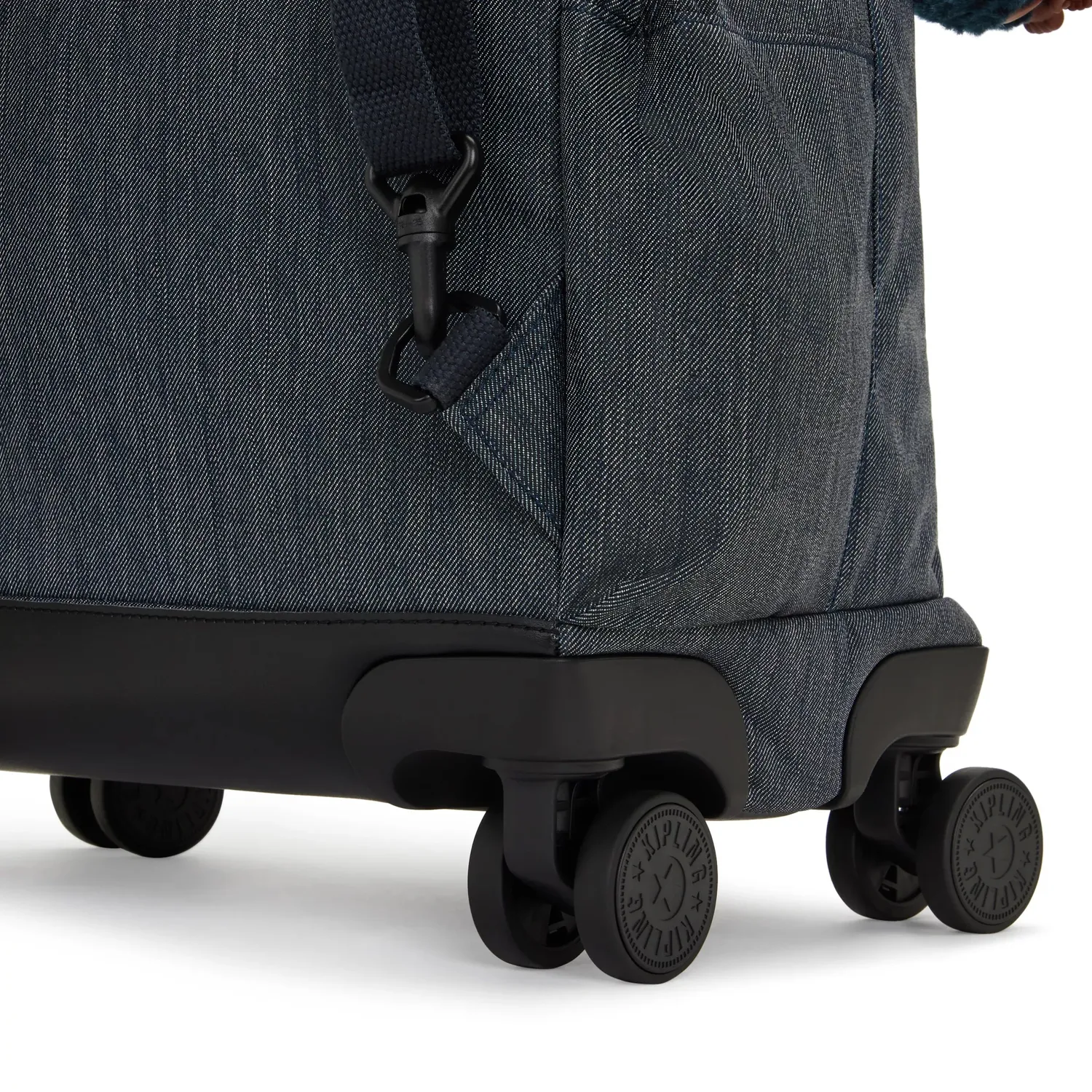 Kipling New Zea rugzak met wielen Marine Navy Groot stevige rits