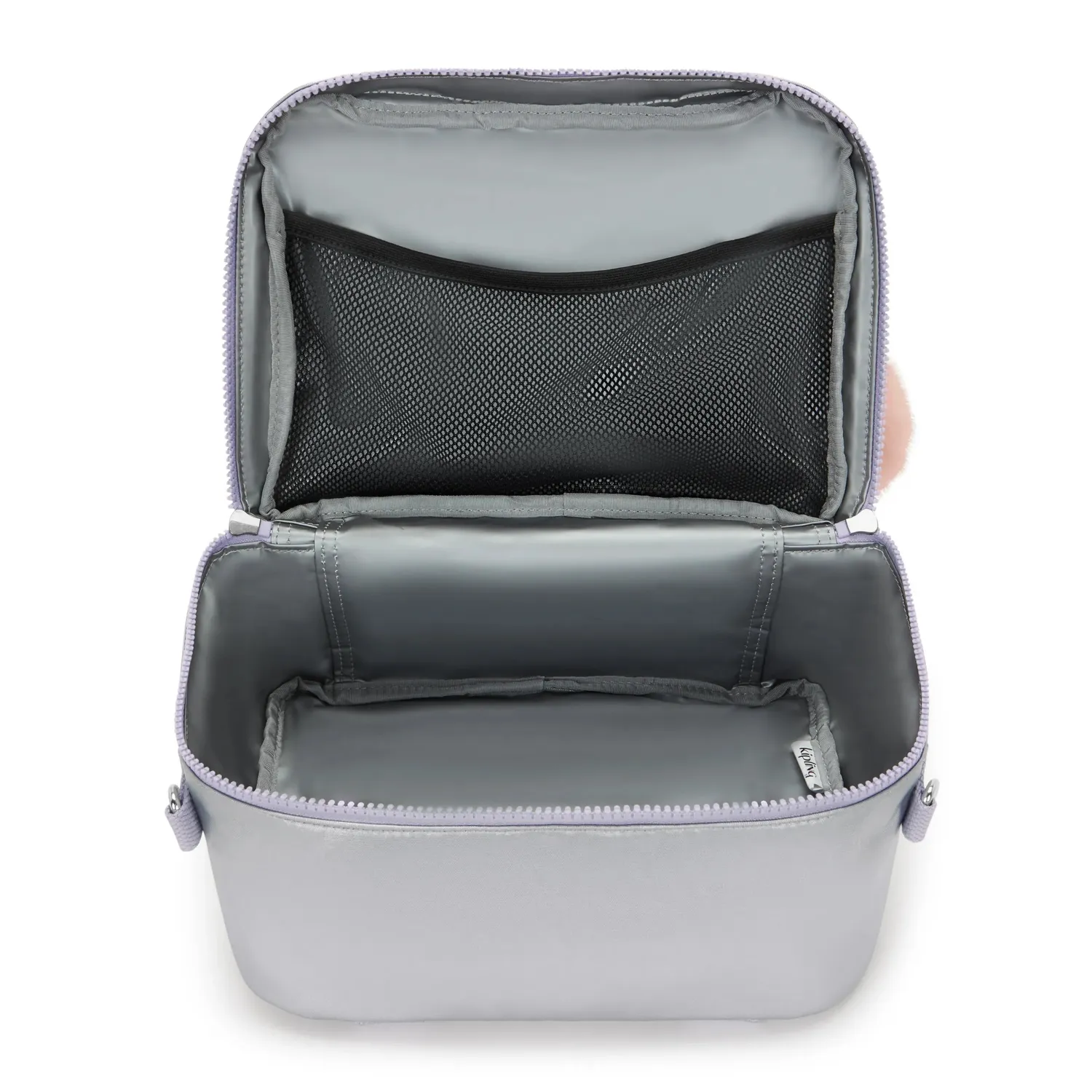 Kipling Miyo lunchtas Groot Silver Glow Metallic glans