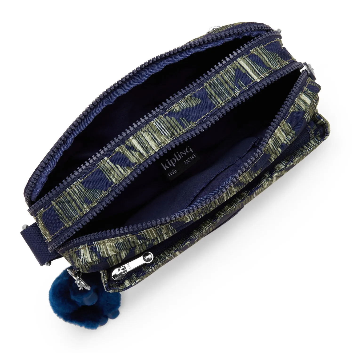Kipling Abanu M crossbody tas Striped Grasses Medium streepprint