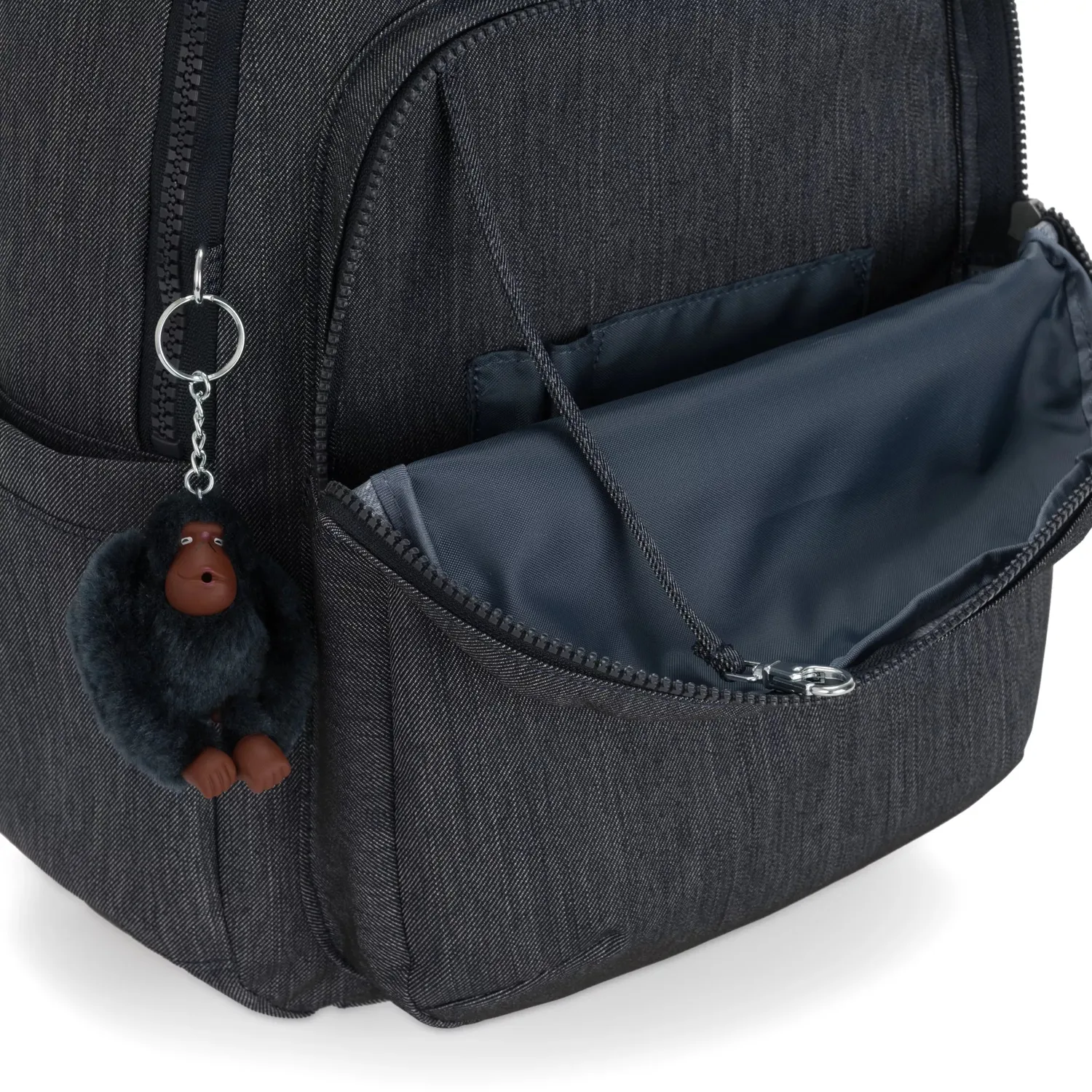 Kipling Seoul rugzak Groot Marine Navy laptopvak