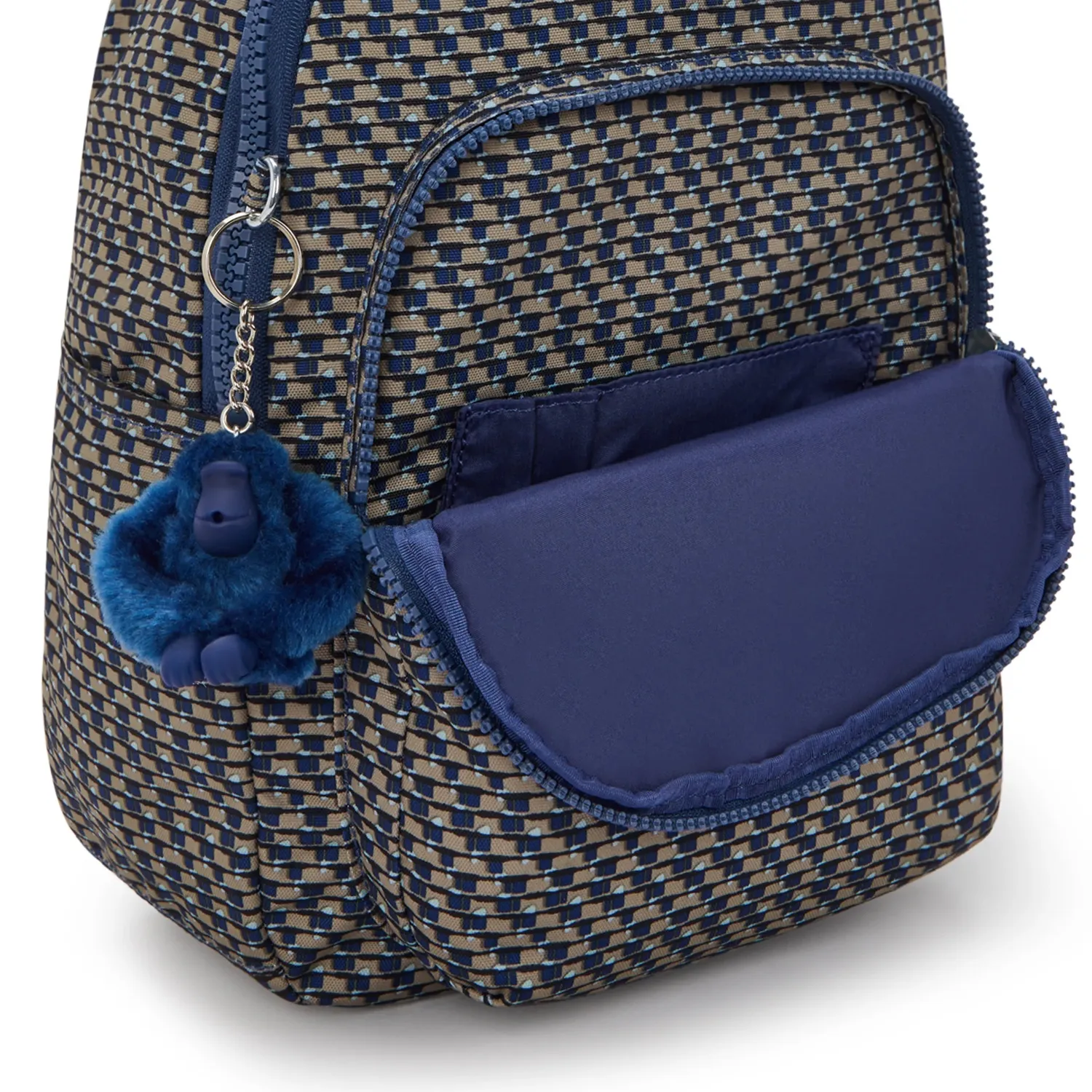 Kipling Seoul S rugzak Klein Blue on Wire 11 inch