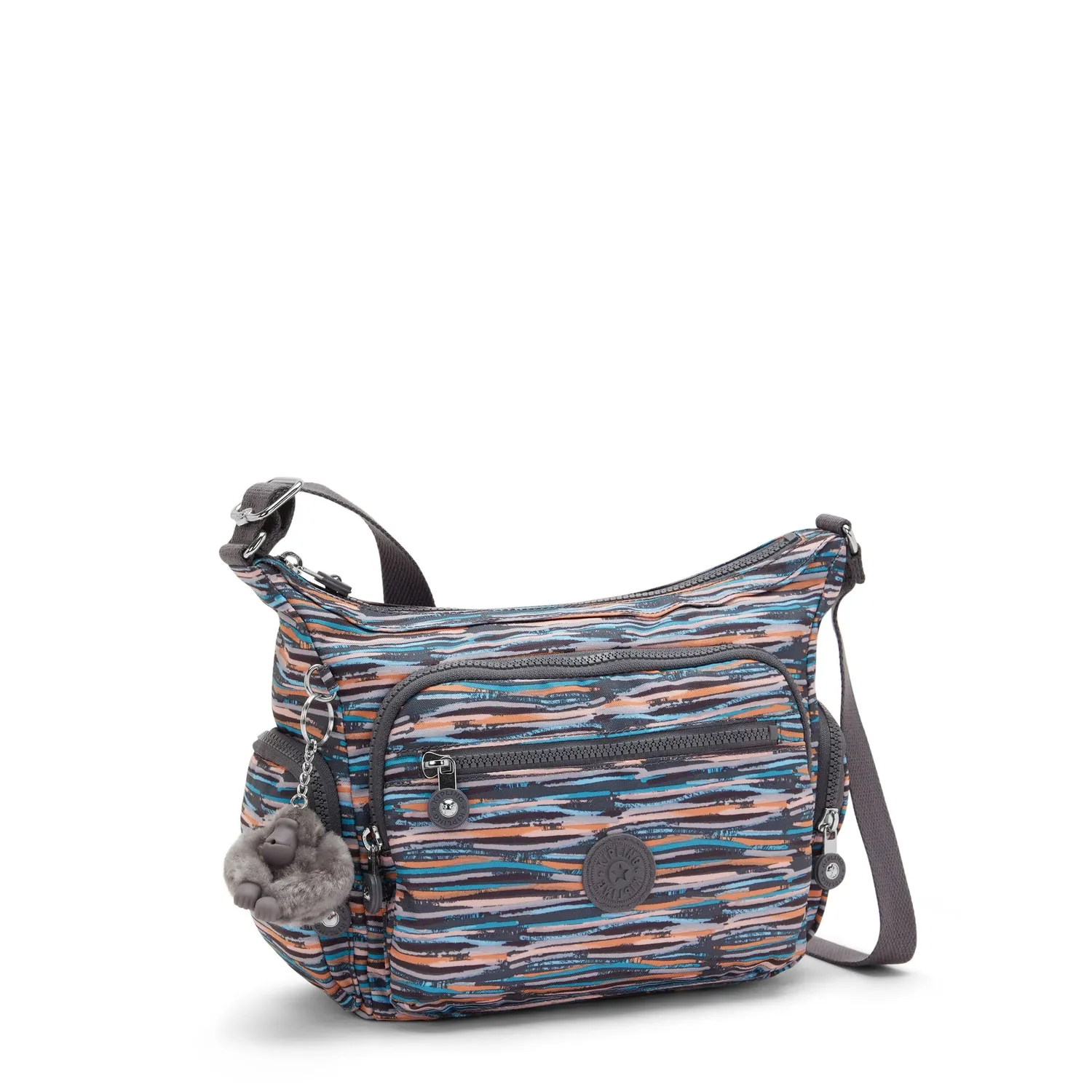 Kipling Gabbie S schoudertas Mineral Stripes medium ruim