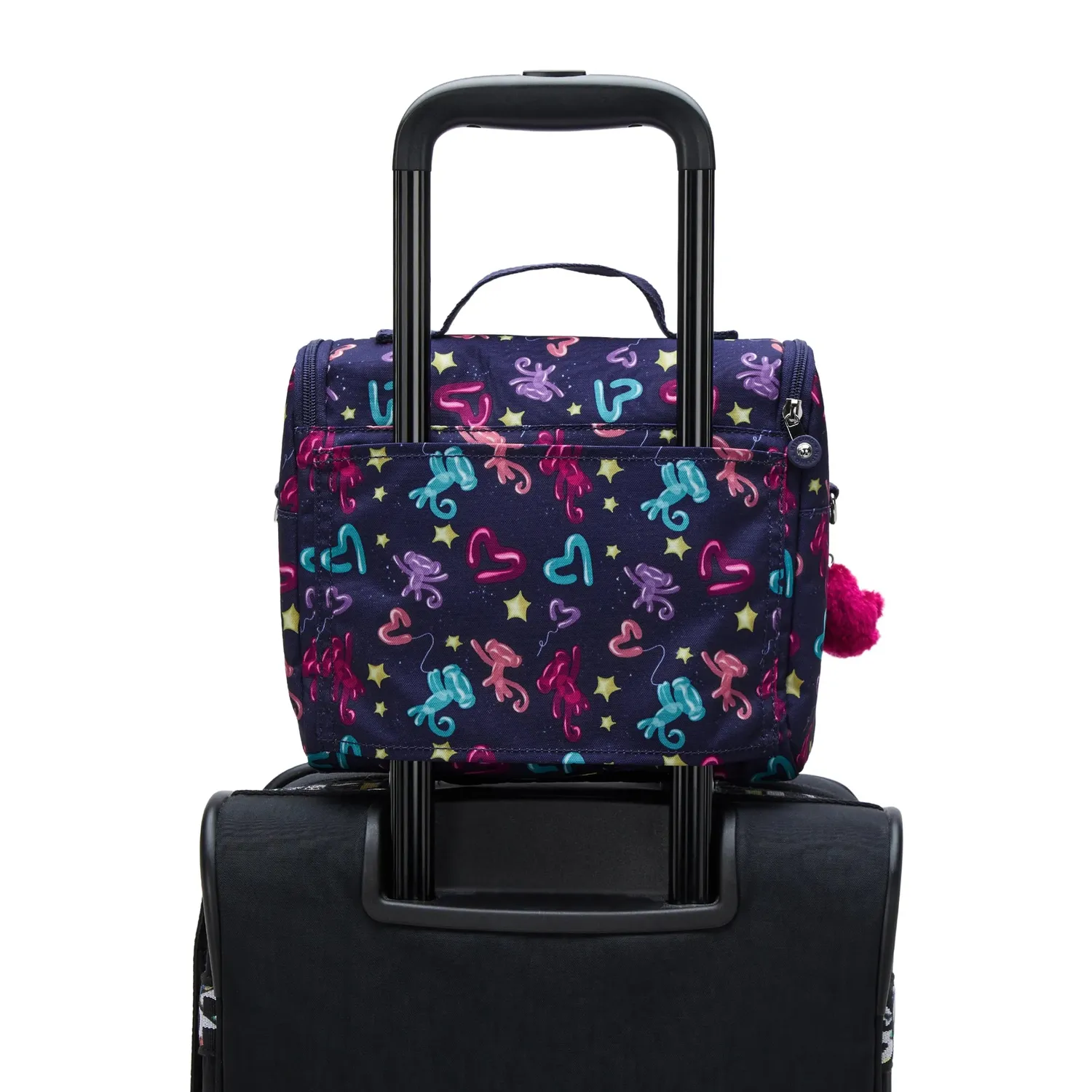 Kipling New Kichirou lunchtas Balloon Monkey Groot met print