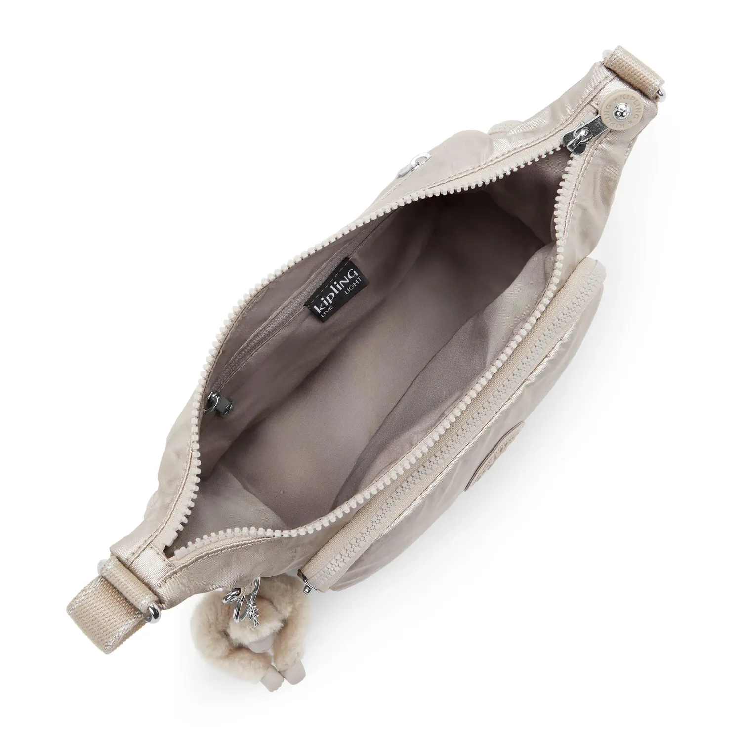 Kipling Gabbette S crossbodytas Klein Metallic Glow licht