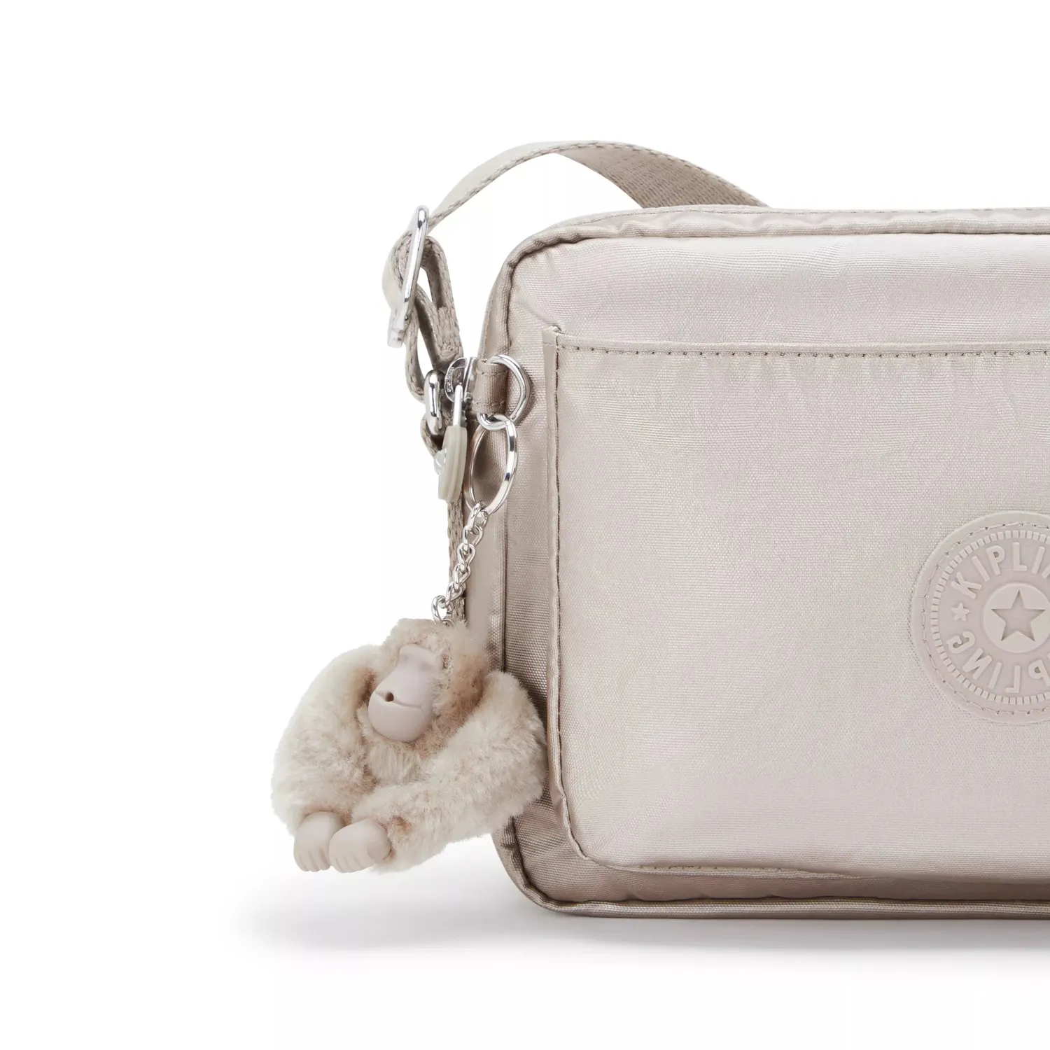 Kipling Abanu M crossbody medium metallic glow schoudertas