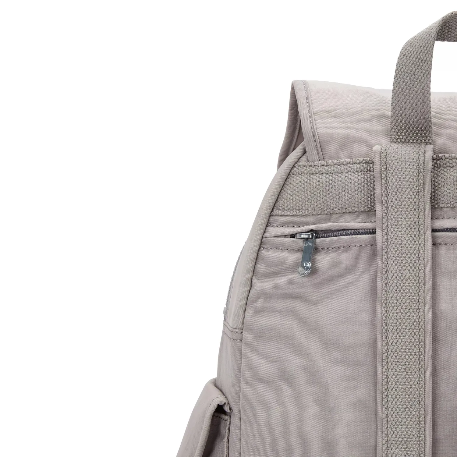 Kipling City Pack Rugzak Medium Grey Gris met zijvakken