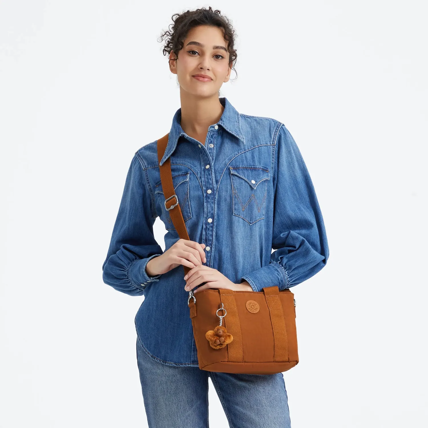 Kipling Minta schoudertas Stylish Mokka klein 5 liter
