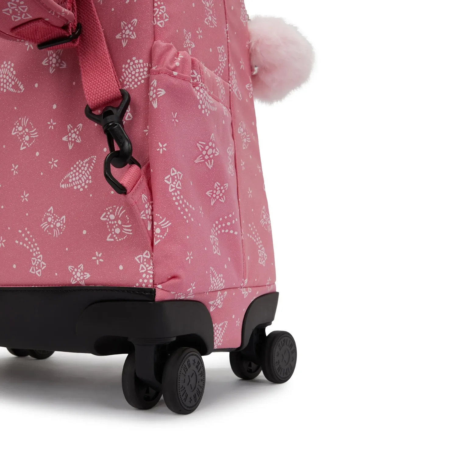 Kipling New Zea rugzak Glitter Cats groot met wielen