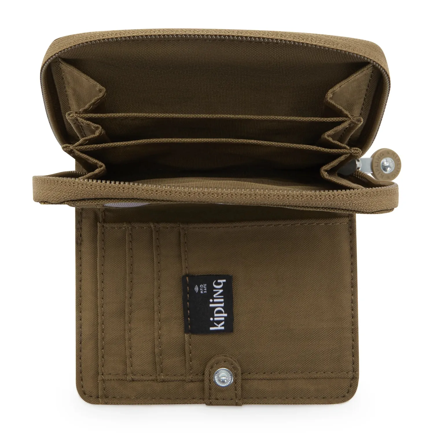 Kipling Money Love portemonnee Smooth Khaki RFID