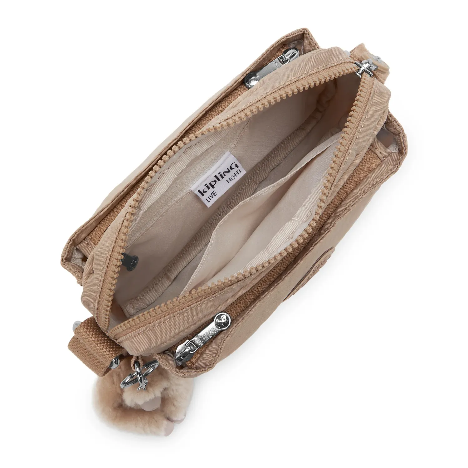 Kipling Abanu crossbodytas klein tan beige compact