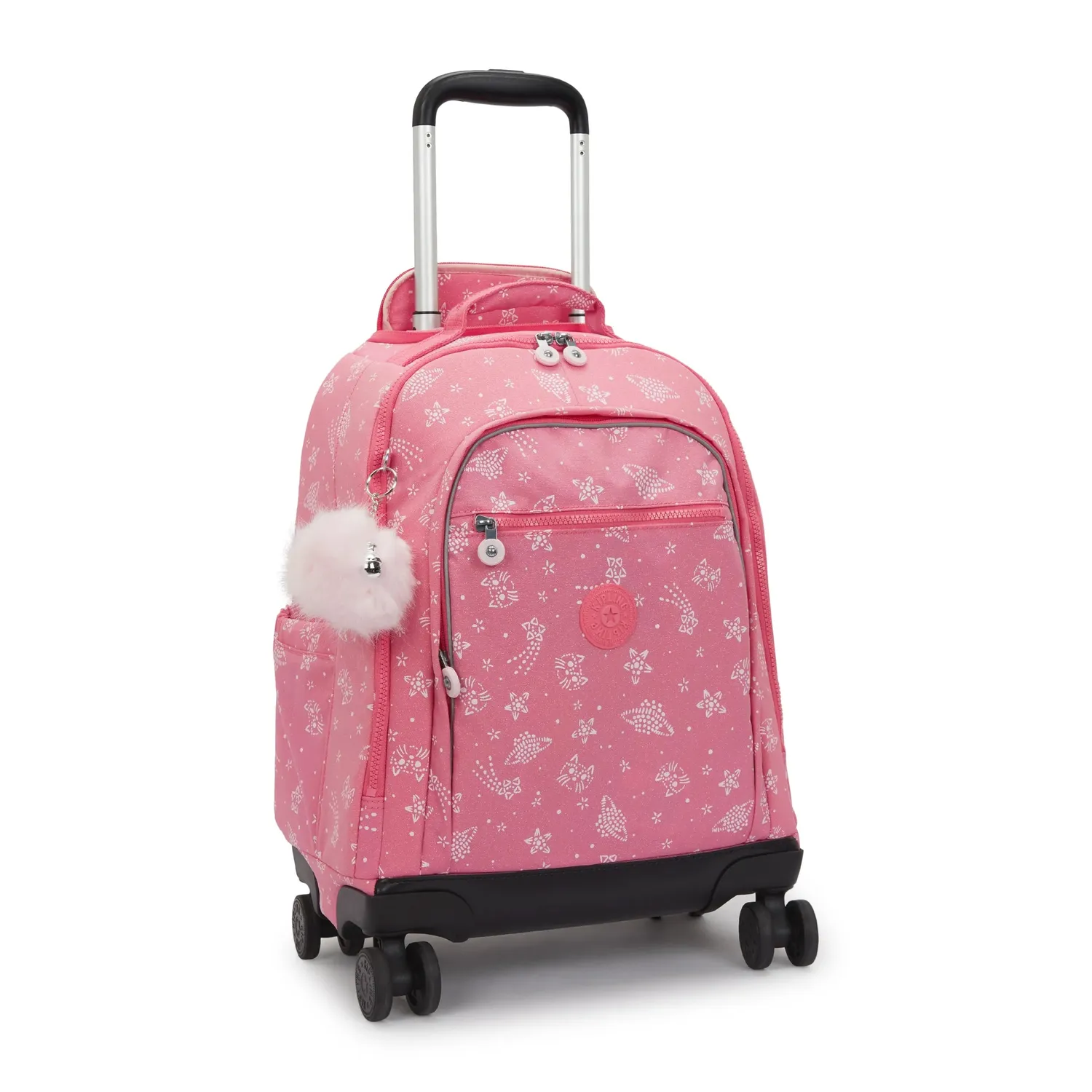 Kipling New Zea rugzak Glitter Cats groot met wielen