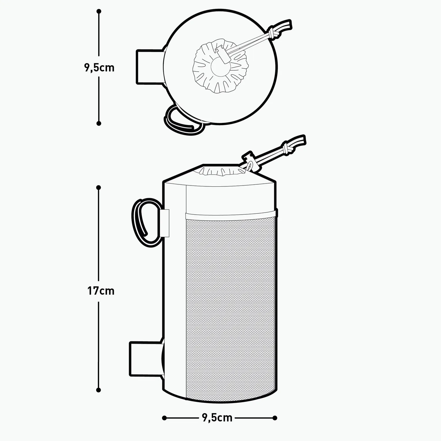 Evoc Food Pouch stuurtas zwart met ritsvak
