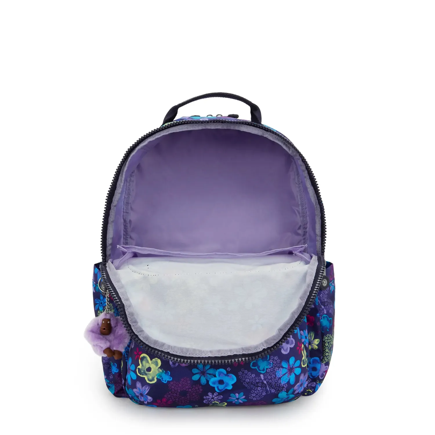 Kipling Seoul College Extra rugzak Dark Flower Stamp 15" 