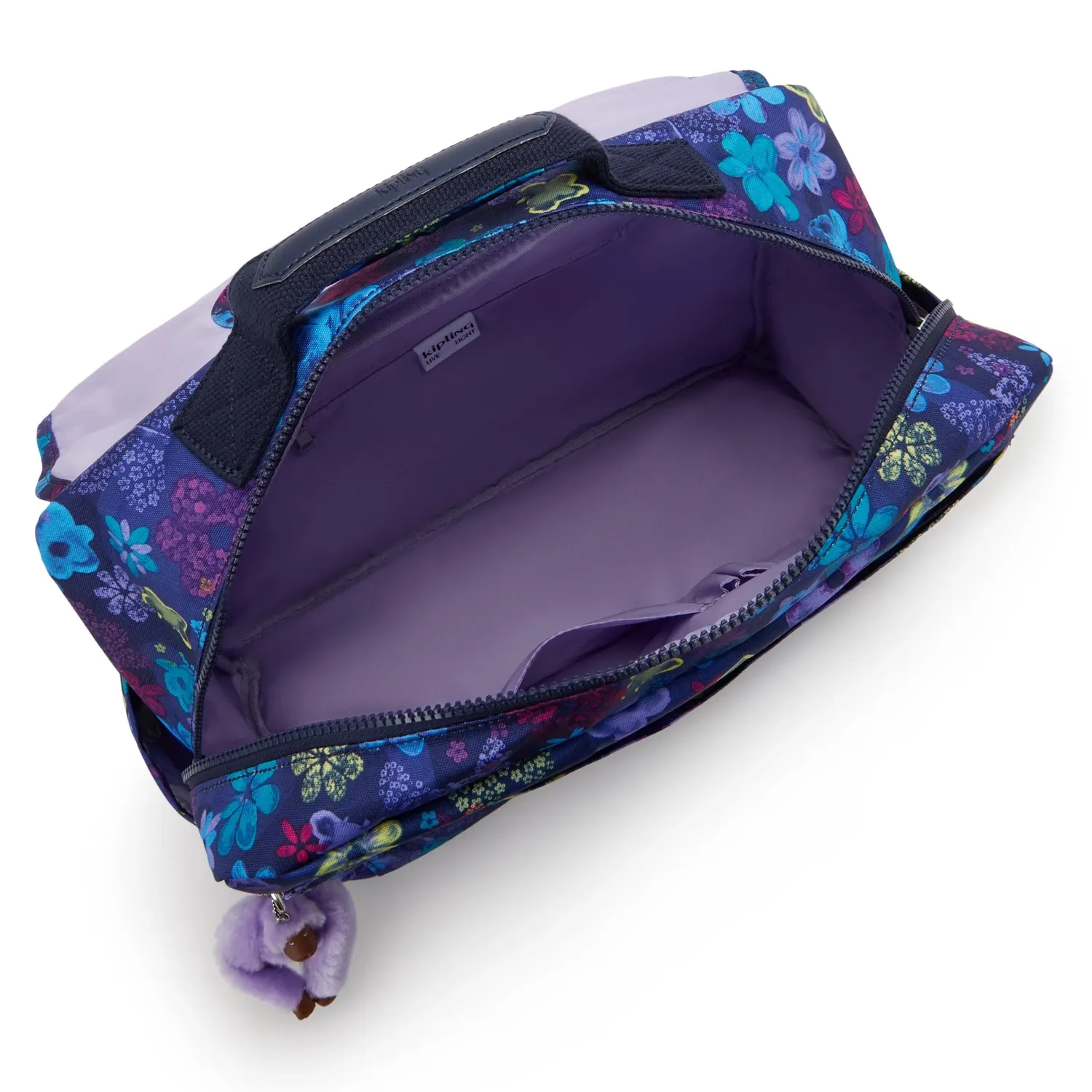 Kipling Codie M rugzak Dark Flower Stamp Medium flap