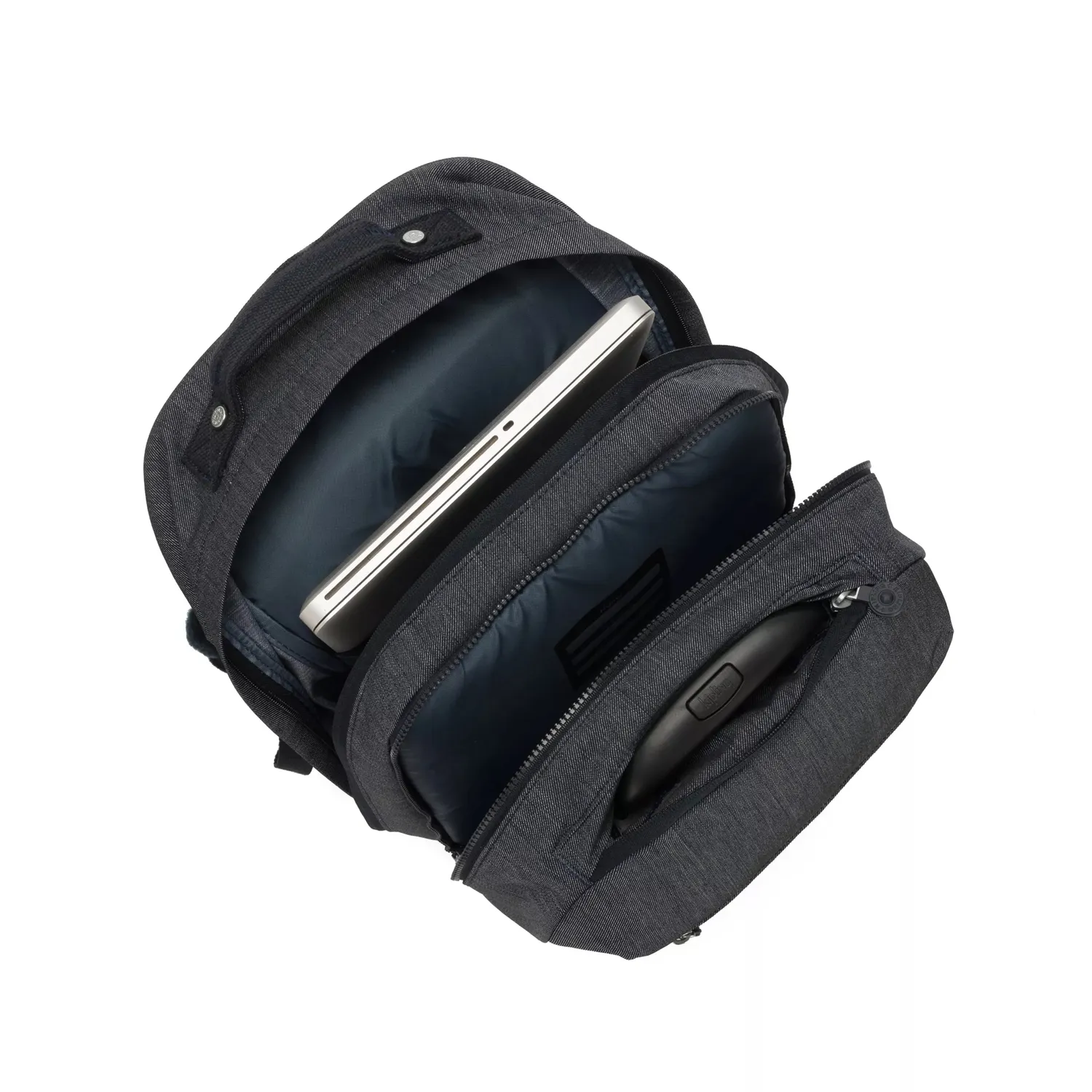 Kipling Sari trolley rugzak Groot Marine Navy laptopvak