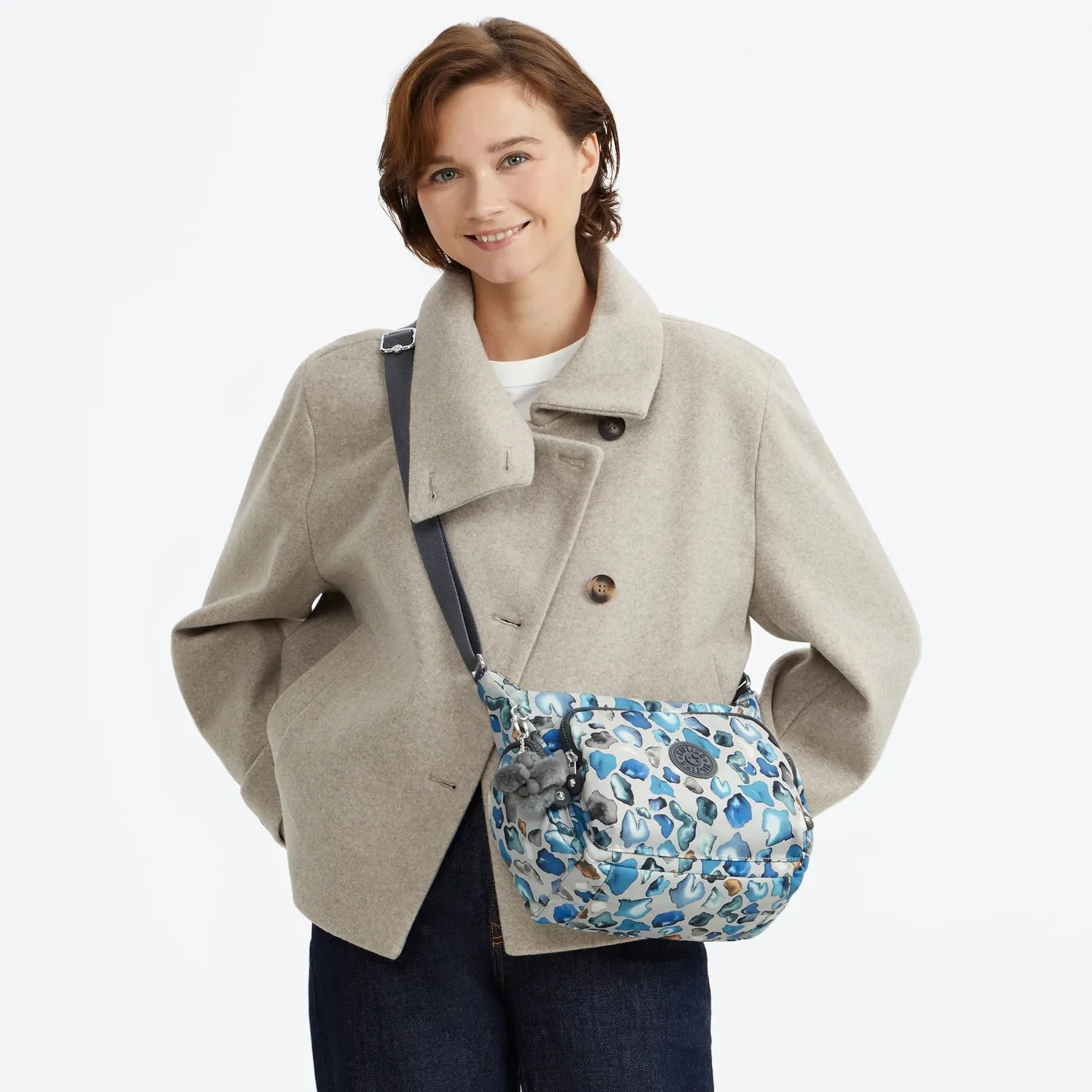 Kipling Gabb S crossbodytas Medium Mineral Stone met vakken
