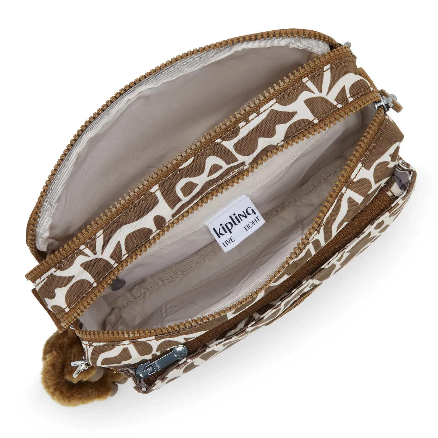 Kipling Abanu M schoudertas Medium Cocktail Khaki voorraad