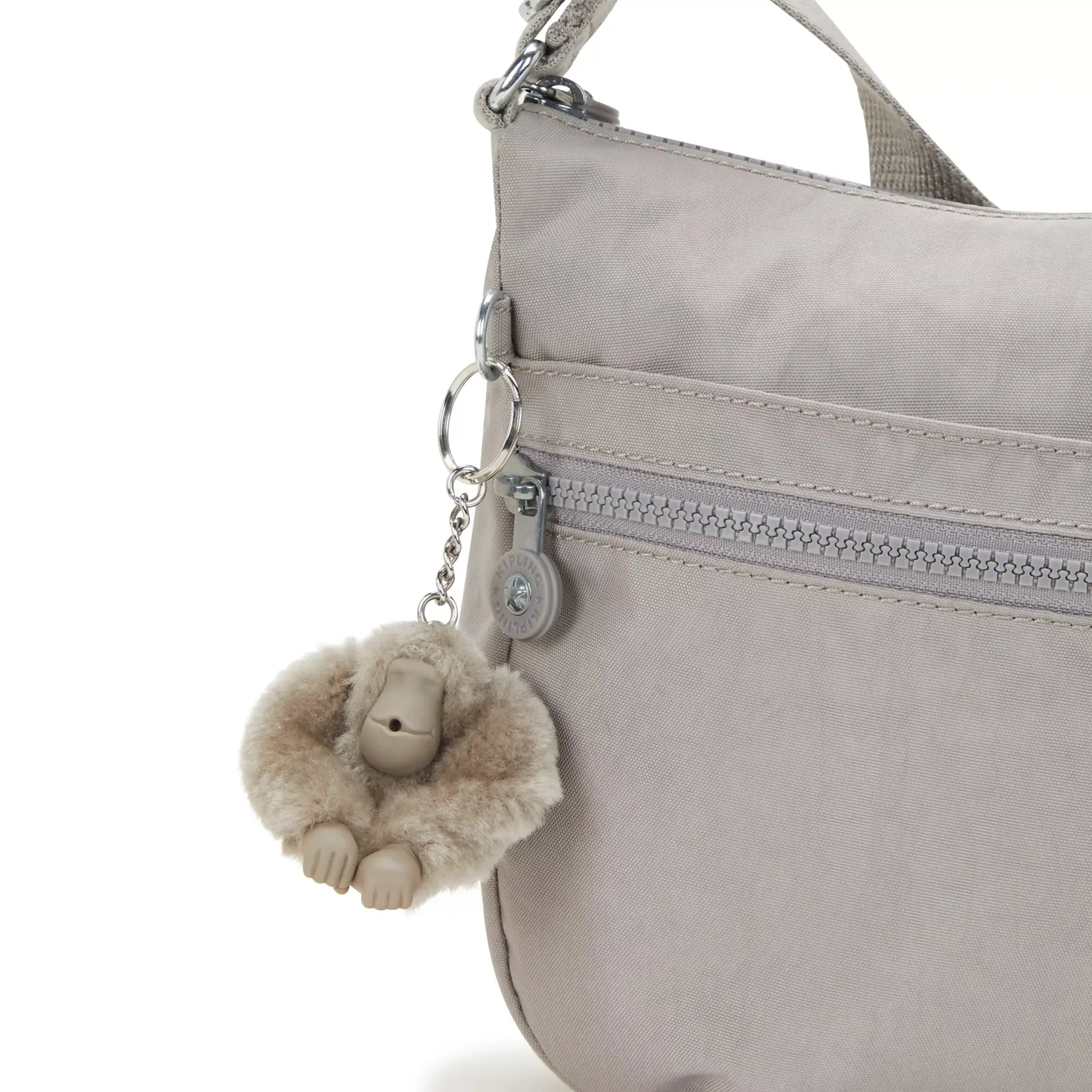 Kipling Izellah schoudertas Grey Gris Medium waterafstotend