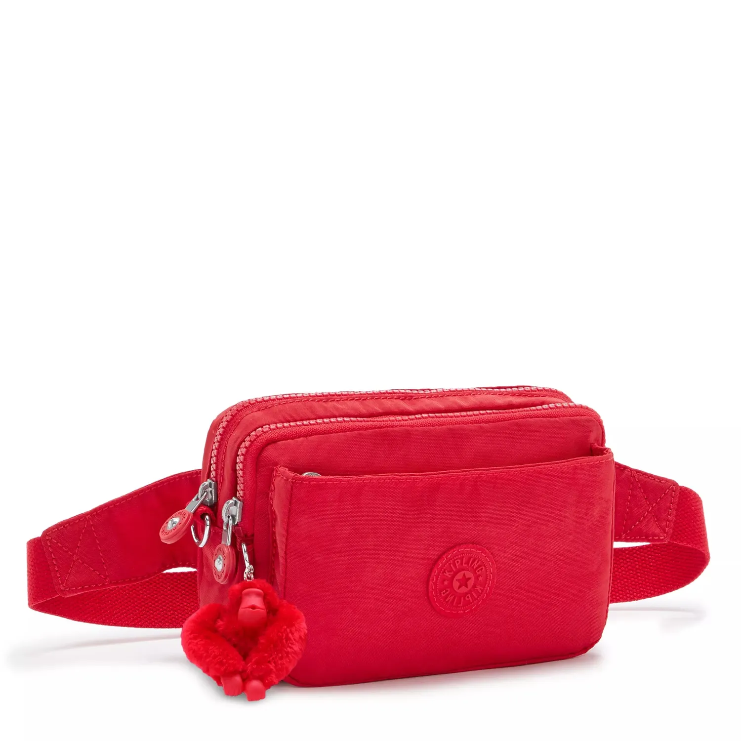 Kipling Abanu Multi schoudertas Klein Red Rouge dubbele rits