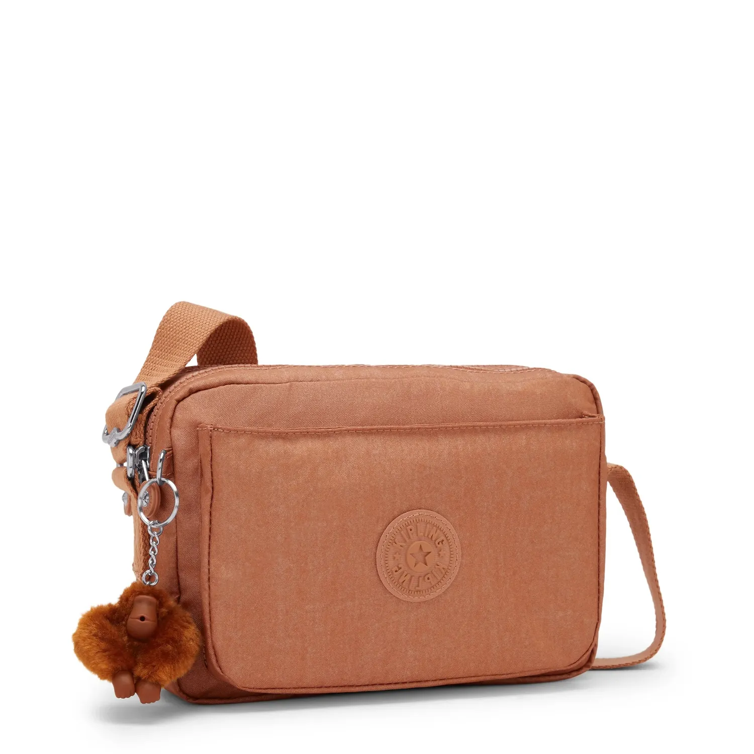 Kipling Abanu M crossbody tas Medium Copper Glimmer glans