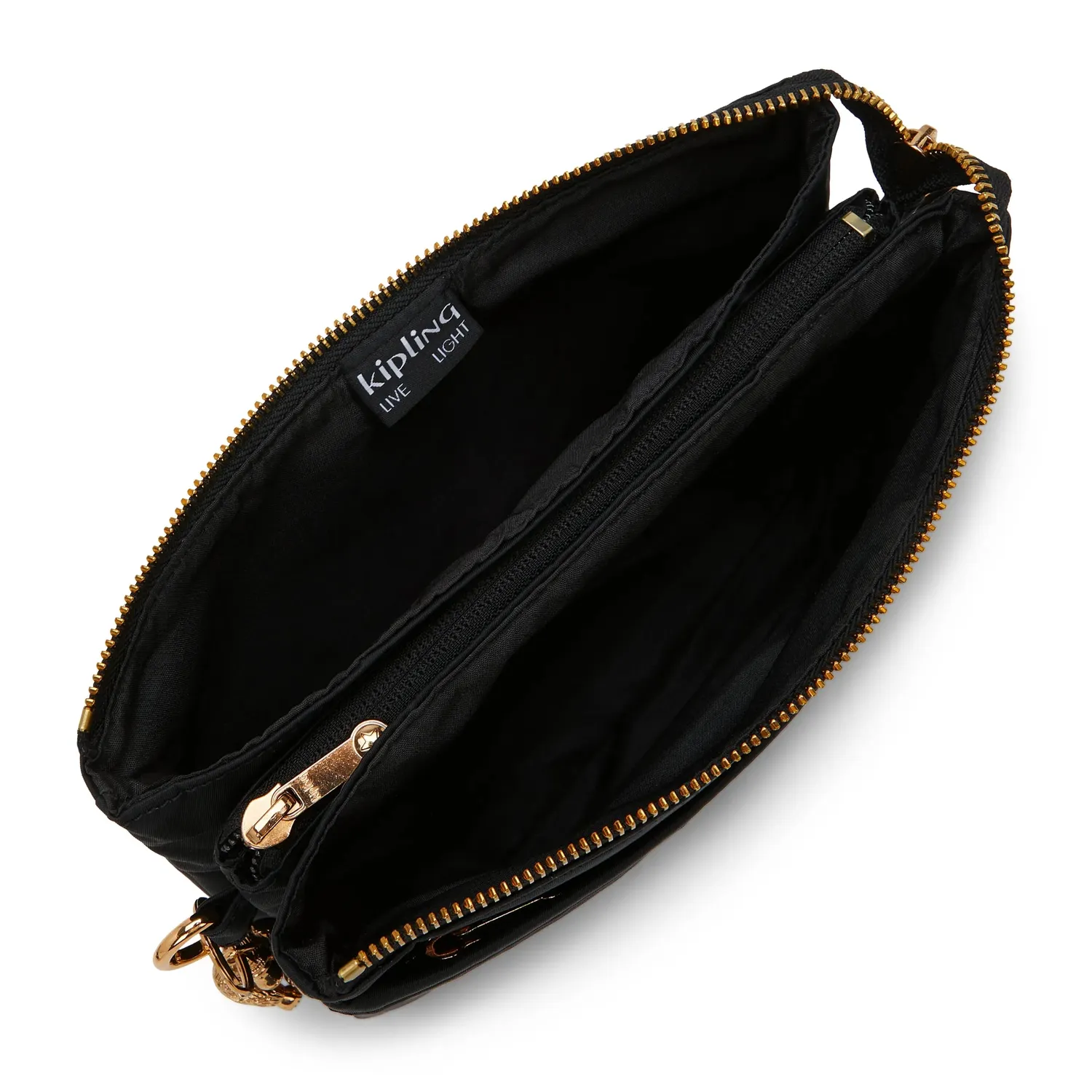 Kipling Riri crossbodytas Klein Blush Gold Black lichtgewicht