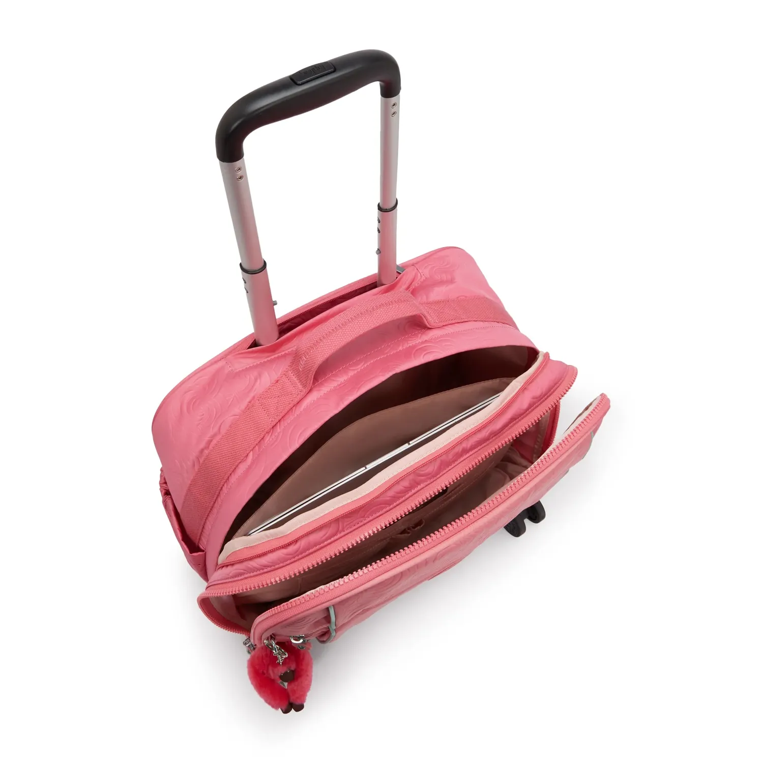 Kipling New Storia schooltas trolley groot Pink Swirl Emboss