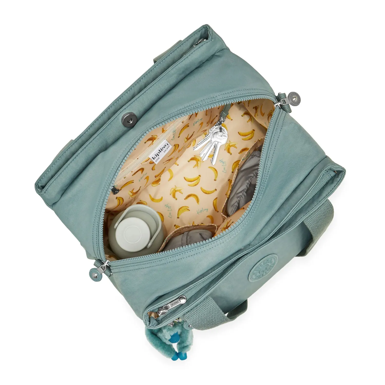 Kipling Nappisac babytas tiny green air medium flessenhouders