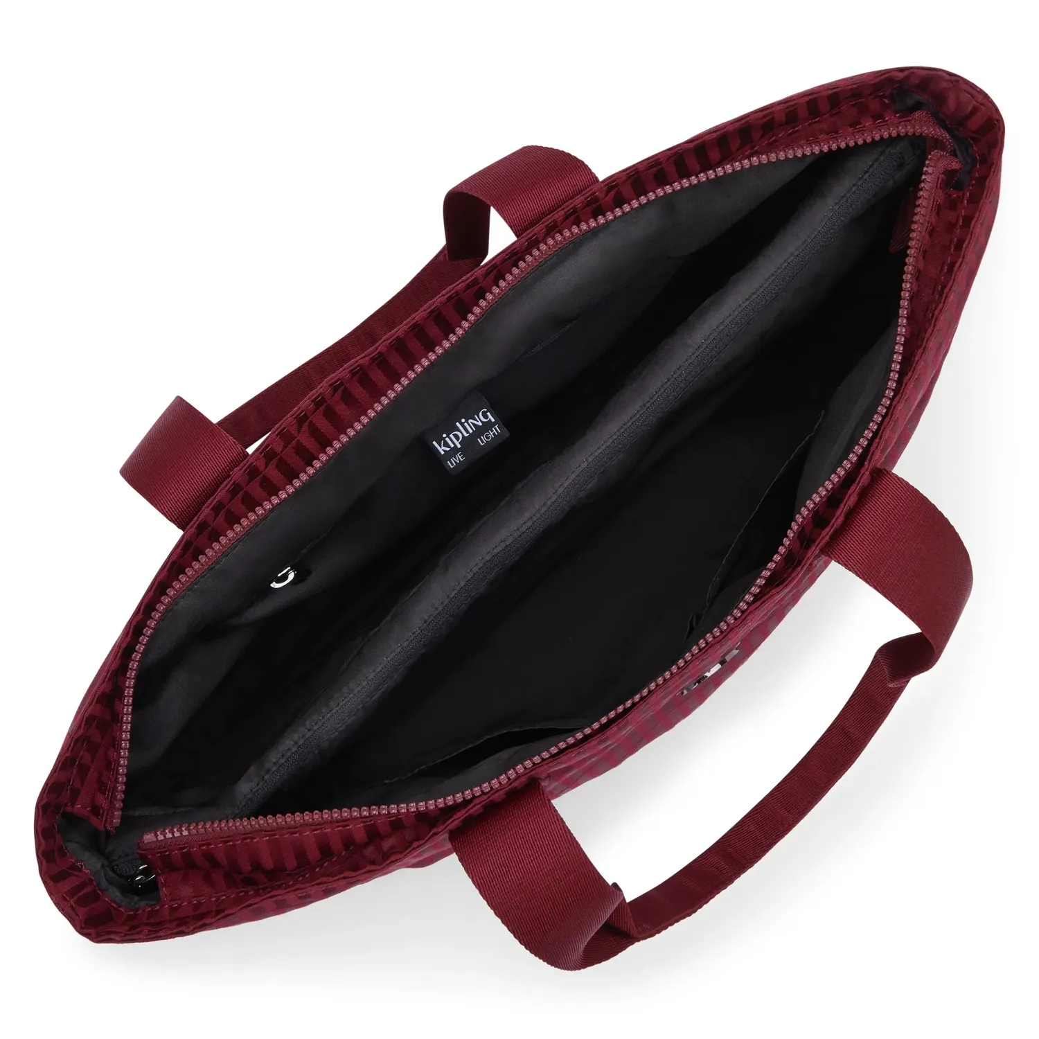Kipling Colissa Up shopper Maroon Tile Jacquard Groot