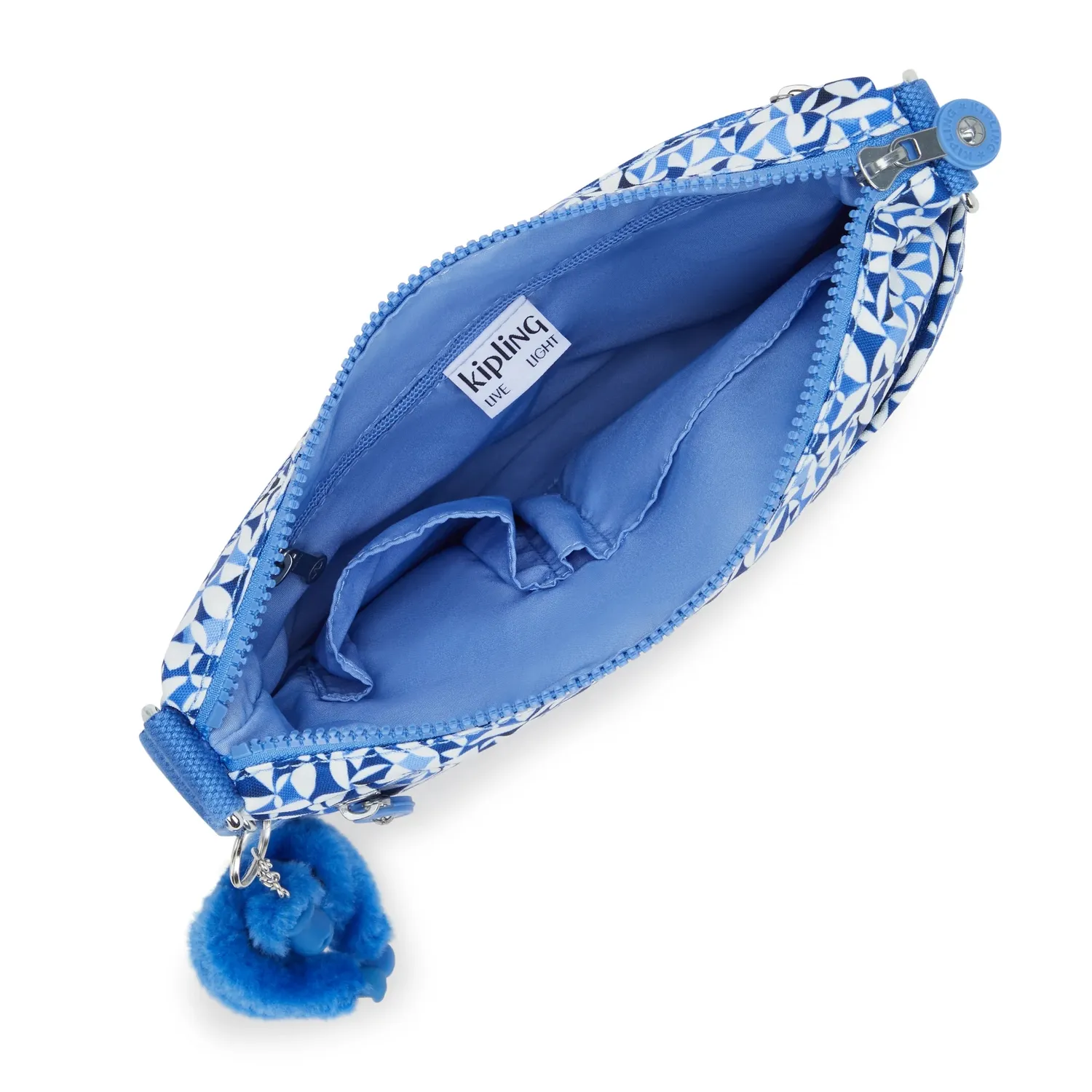 Kipling Arto schoudertas Medium Crazy Leaves licht