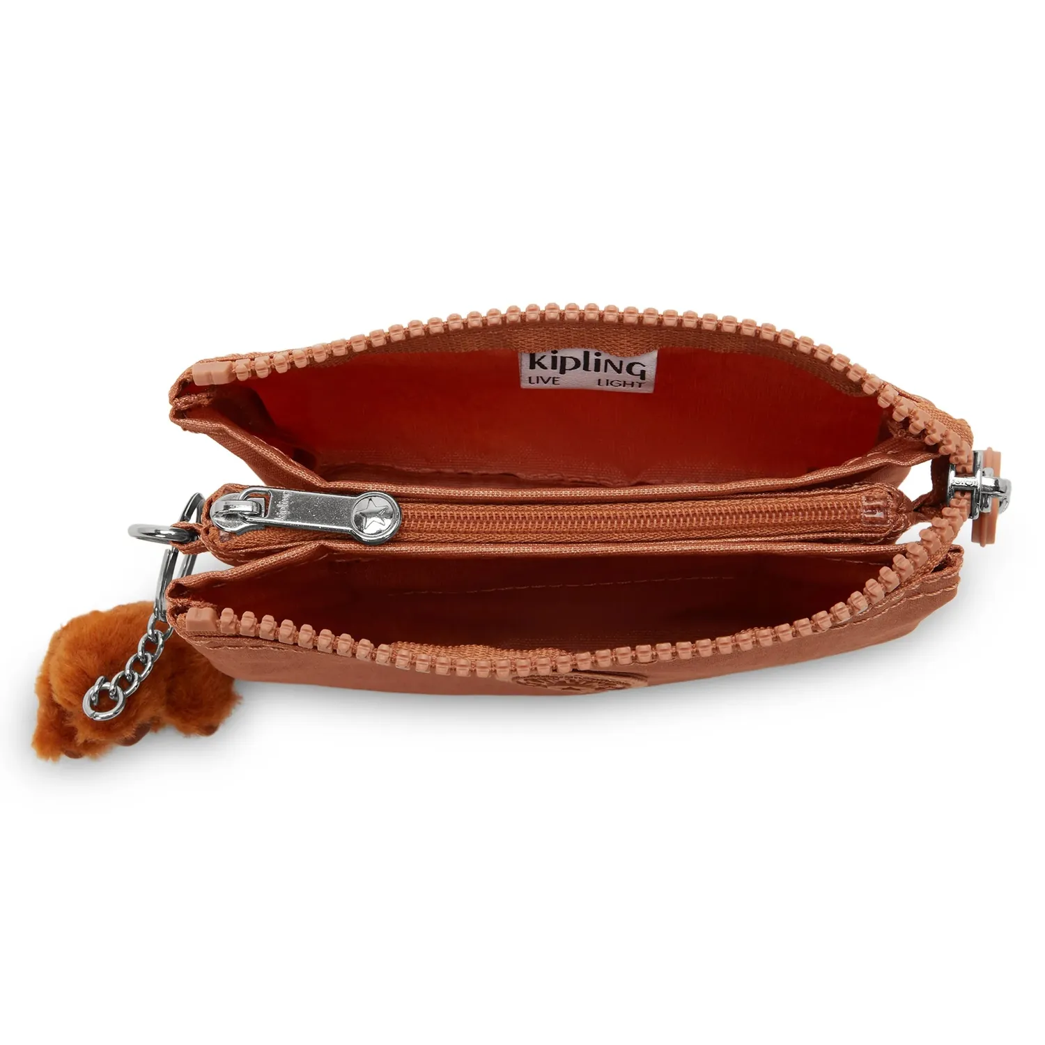 Kipling Creativity S portemonnee Copper Glimmer klein metallic