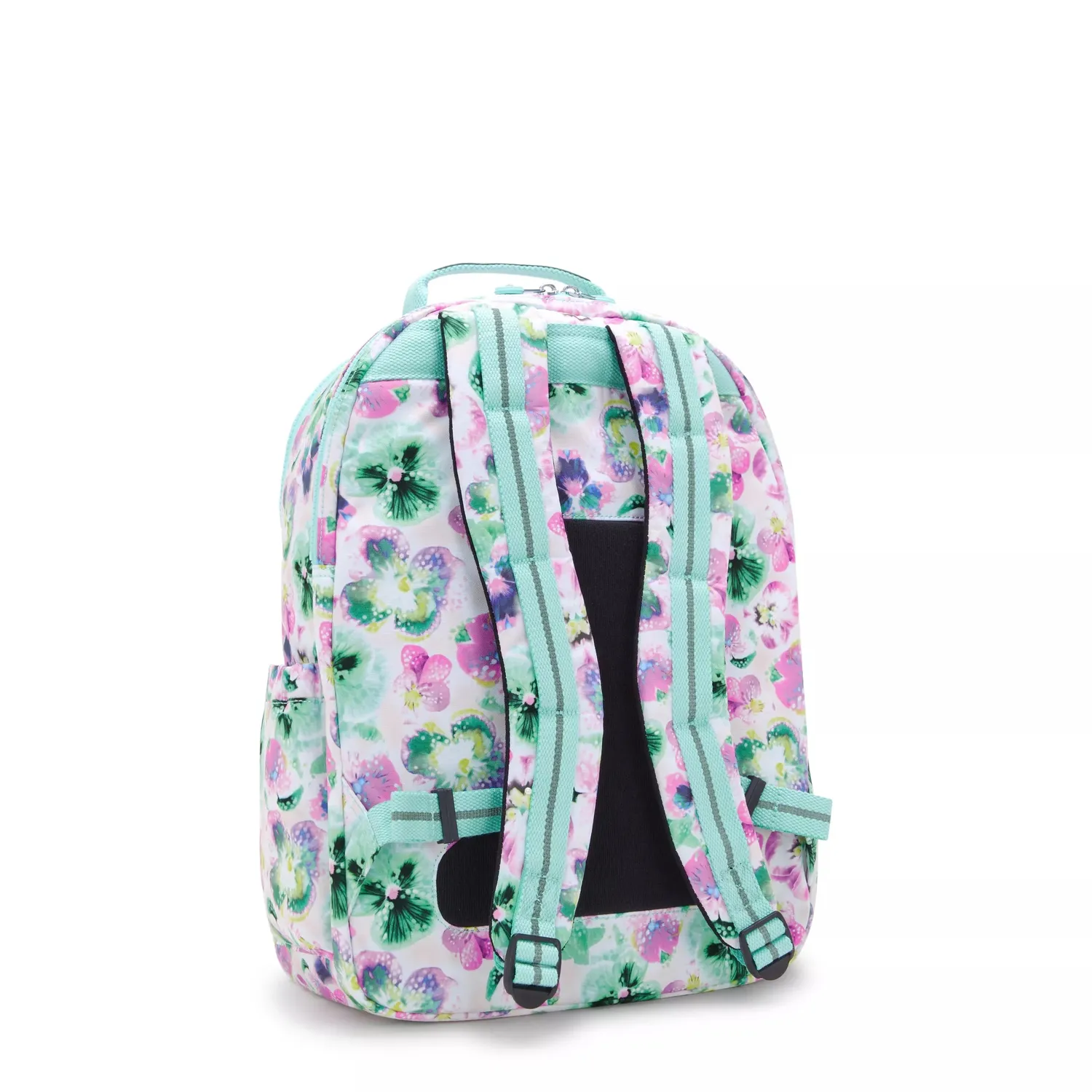 Kipling Seoul College rugzak Groot Aqua Blossom 15 inch