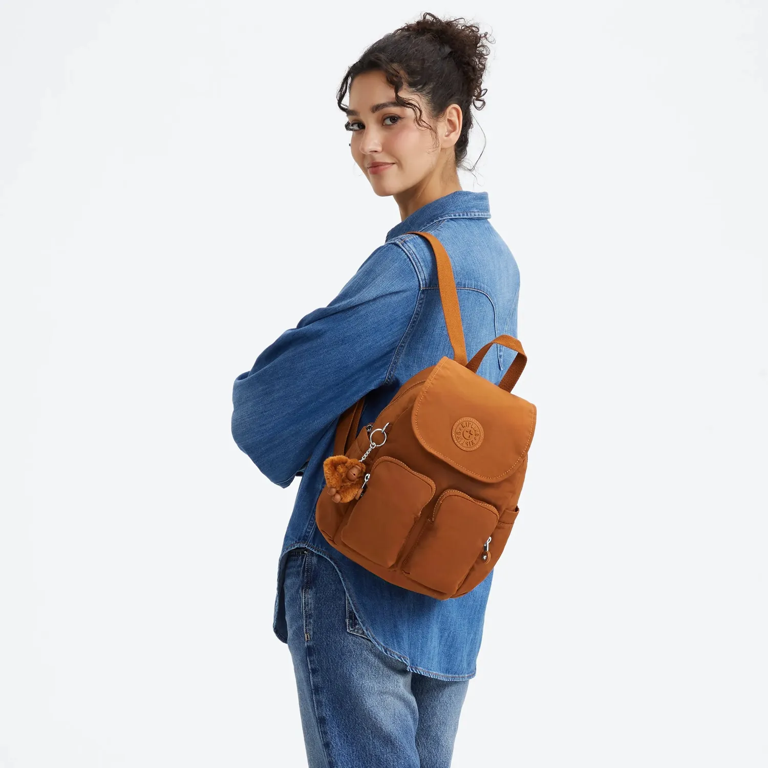 Kipling City Pocket Mini rugzak Stylish Mokka klein