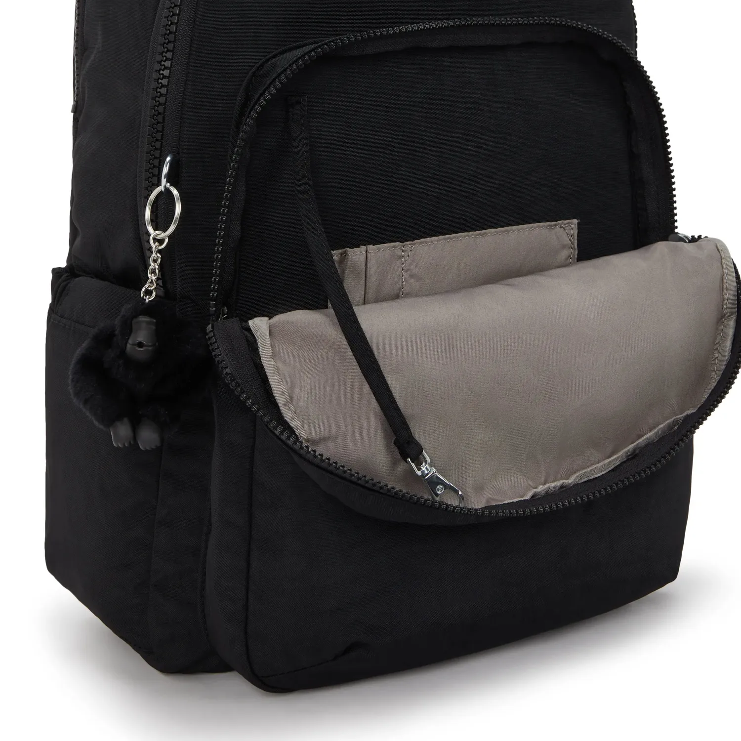 Kipling Seoul Lap rugzak Black Noir Groot met 15 inch laptopvak
