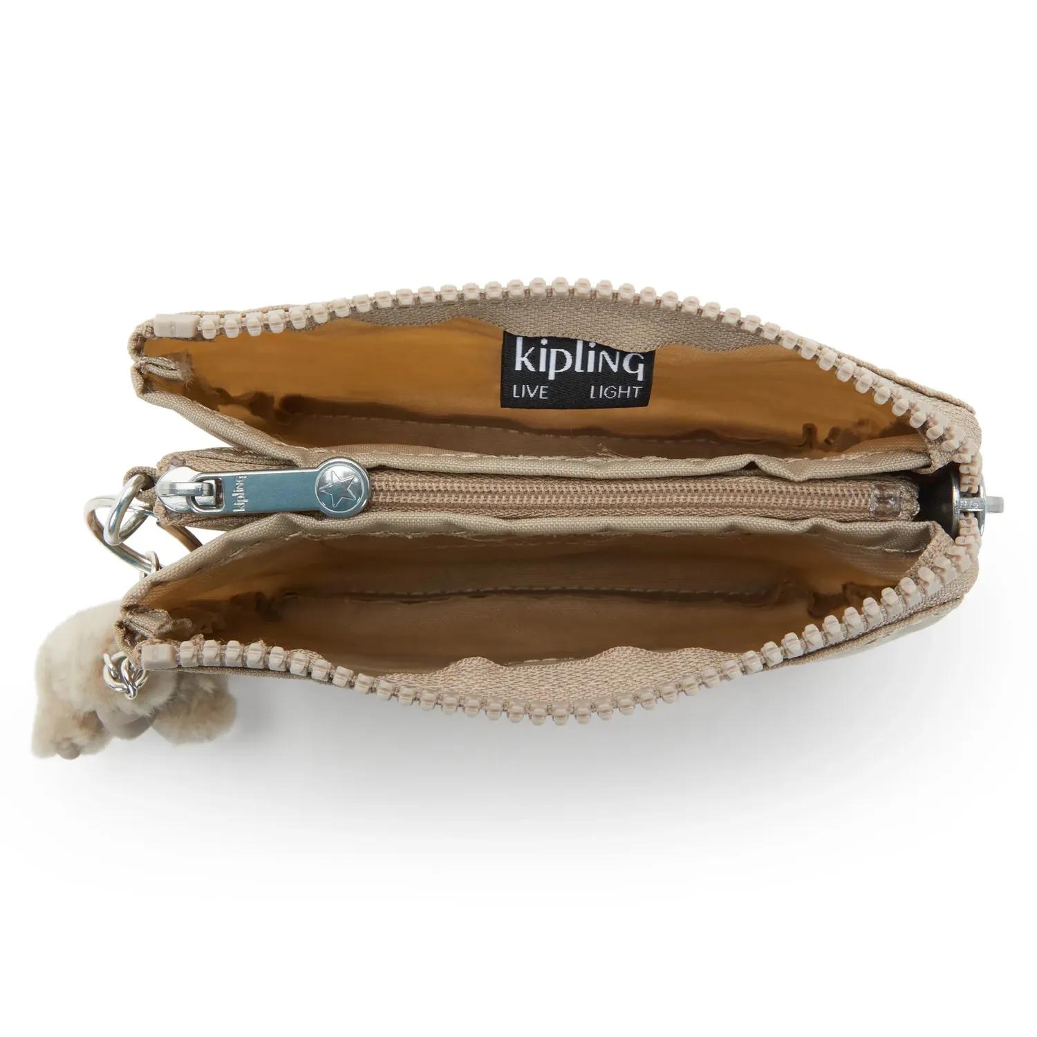 Kipling Creativity S portemonnee Soft Taupe klein licht