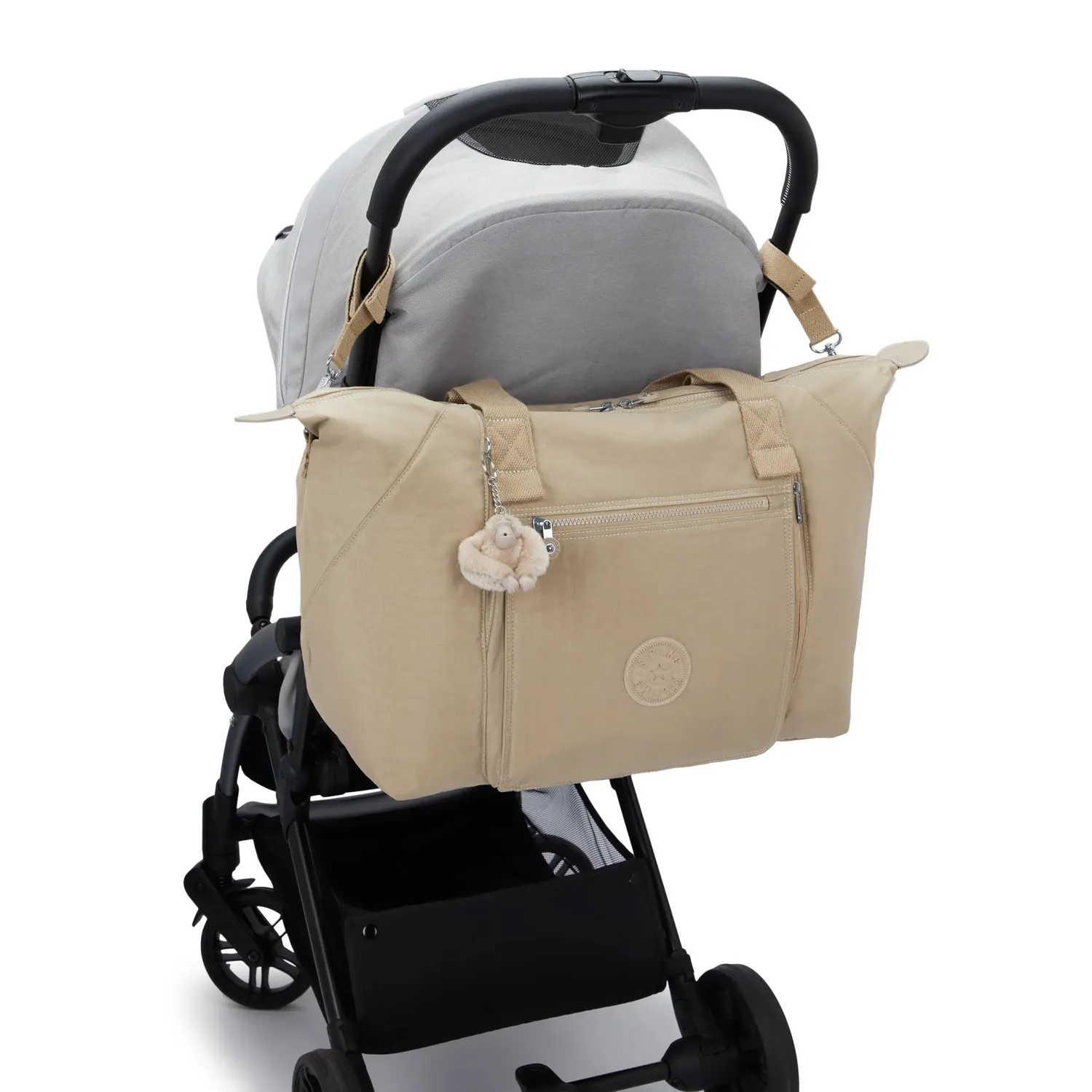 Kipling New Art M babytas Soft Taupe met verschoonmatje