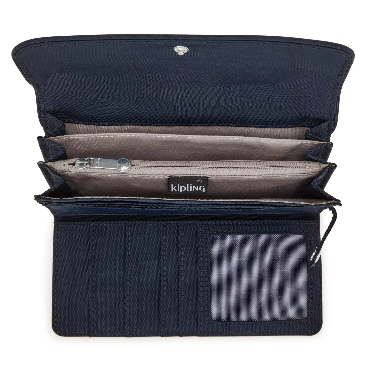Kipling Money Land portemonnee Groot Blue Bleu 2 RFID