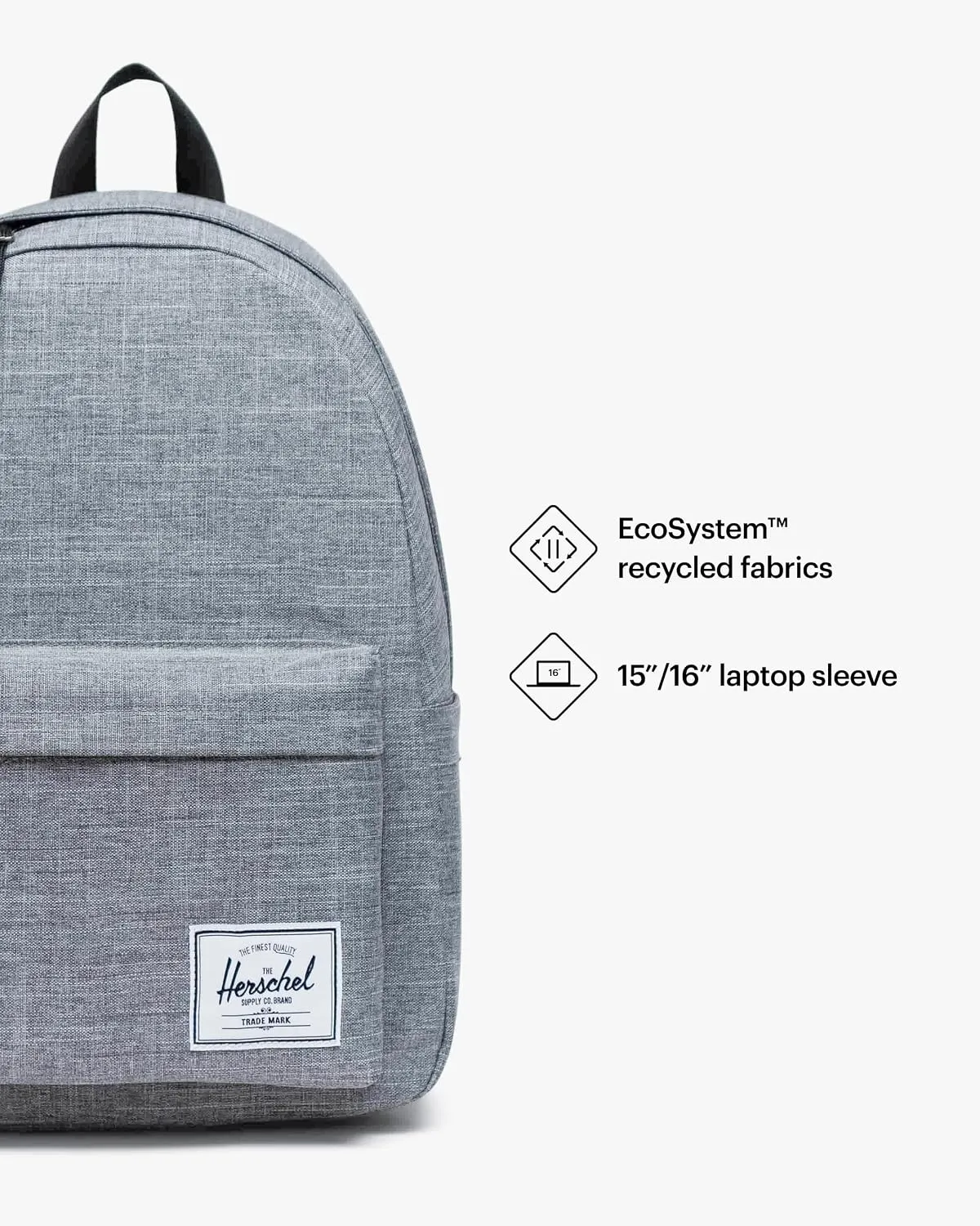Herschel Supply Classic rugzak 20L Raven Crosshatch