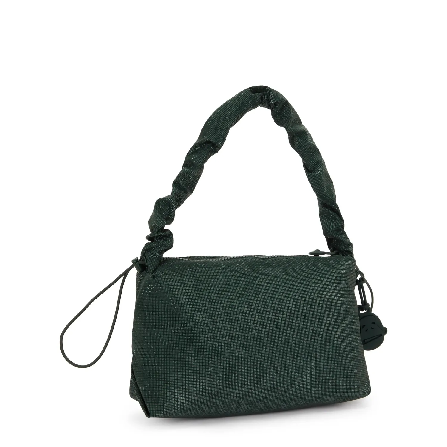 Kipling Eleni kleine schoudertas Shiny Pixel Green rits