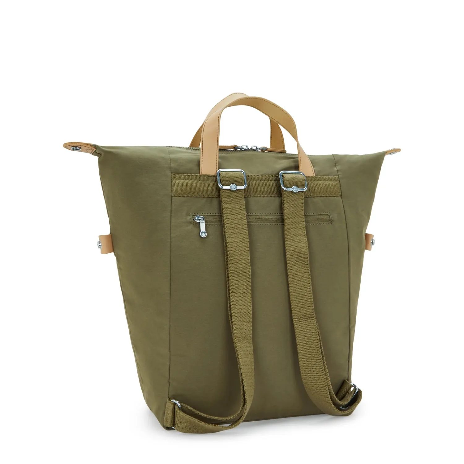 Kipling New Art Backpack rugzak medium 15 inch Cotton Khaki