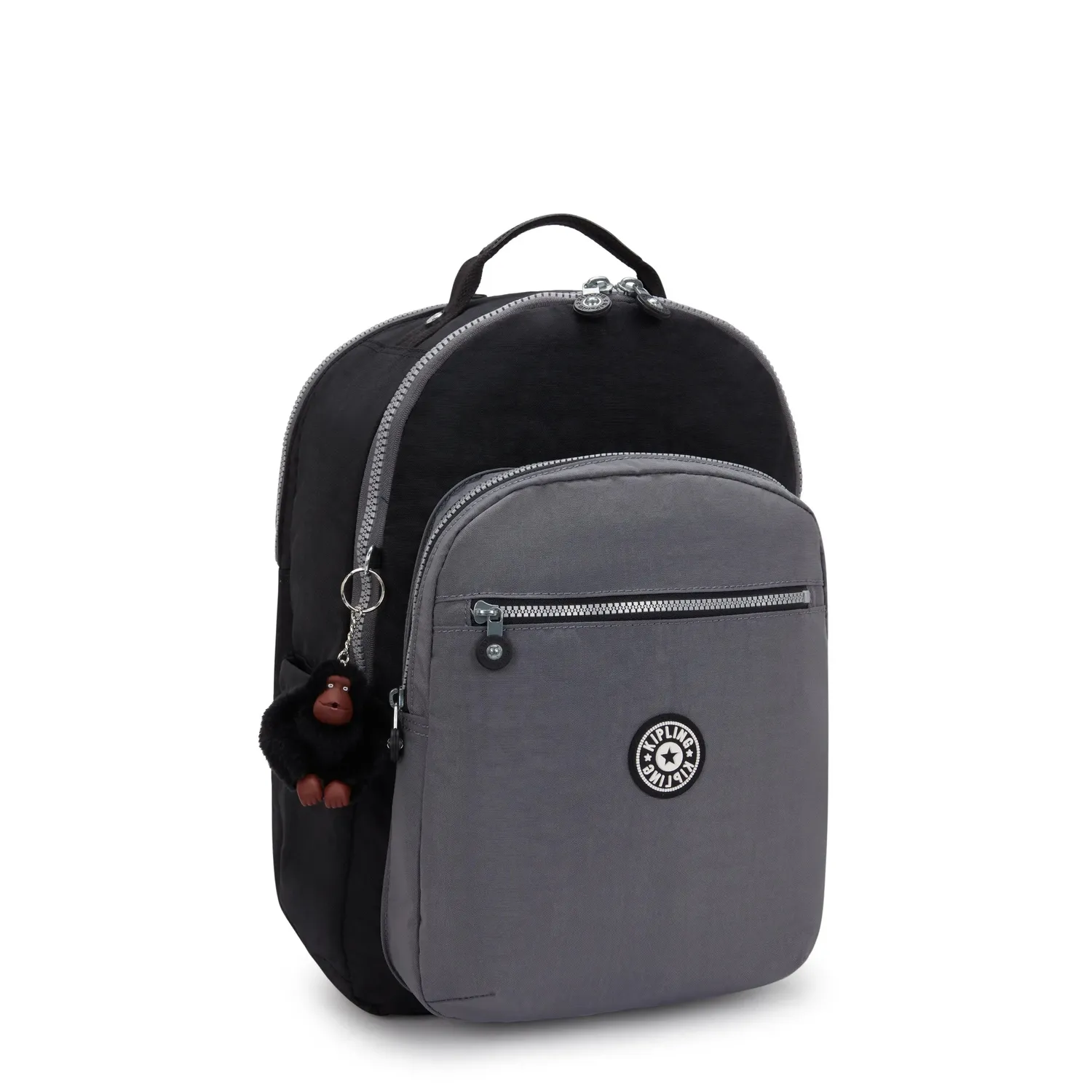 Kipling Seoul College Extra rugzak Space Black Block groot zwart