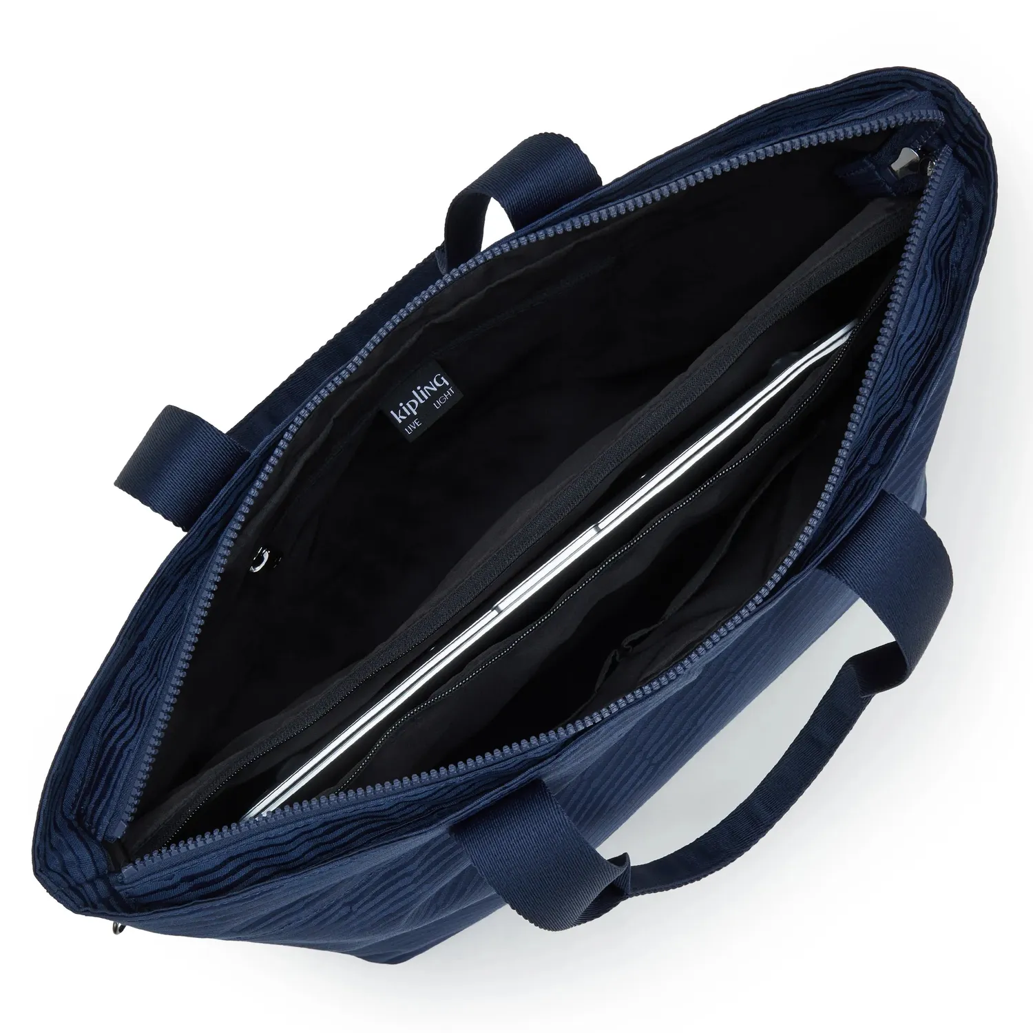 Kipling Colissa Up shopper Groot Night Ocean Jacquard laptopvak