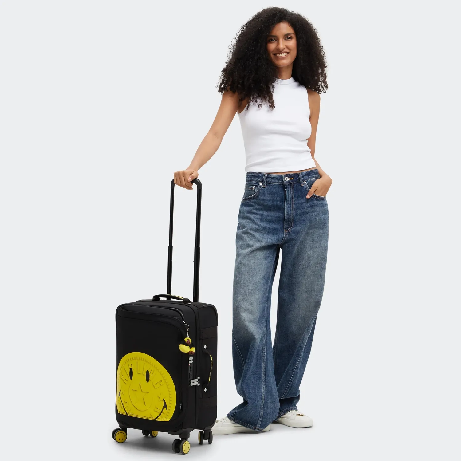 Kipling Spontaneous S Koffer Klein Yellow Fun Black handbagage