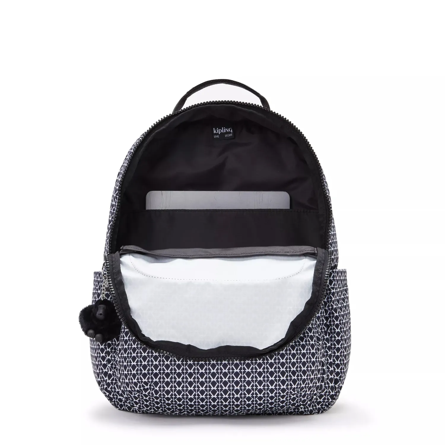 Kipling Seoul rugzak Groot Signature Print 15 inch laptopvak