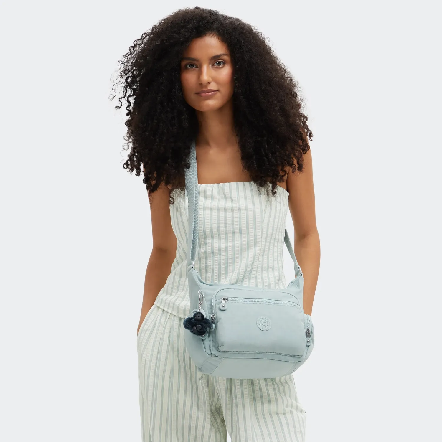 Kipling Gabbie S schoudertas Breezy Blue Medium met rits