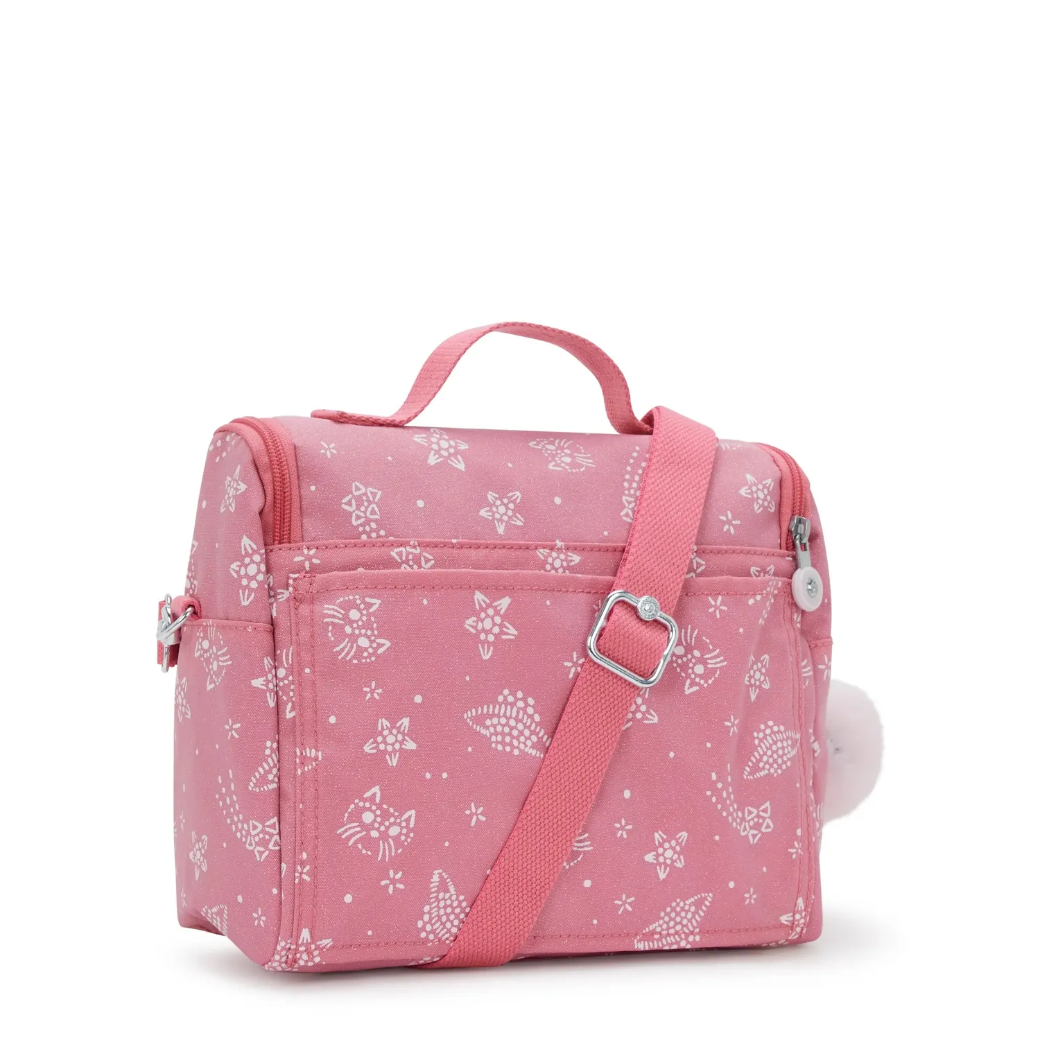 Kipling New Kichirou lunchtas Glitter Cats groot print