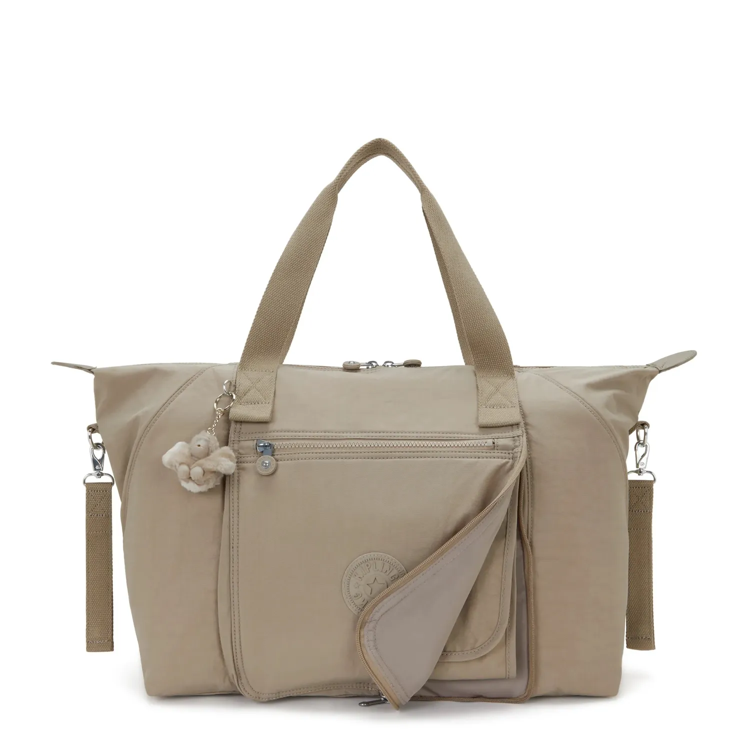 Kipling New Art M babytas Soft Taupe met verschoonmatje